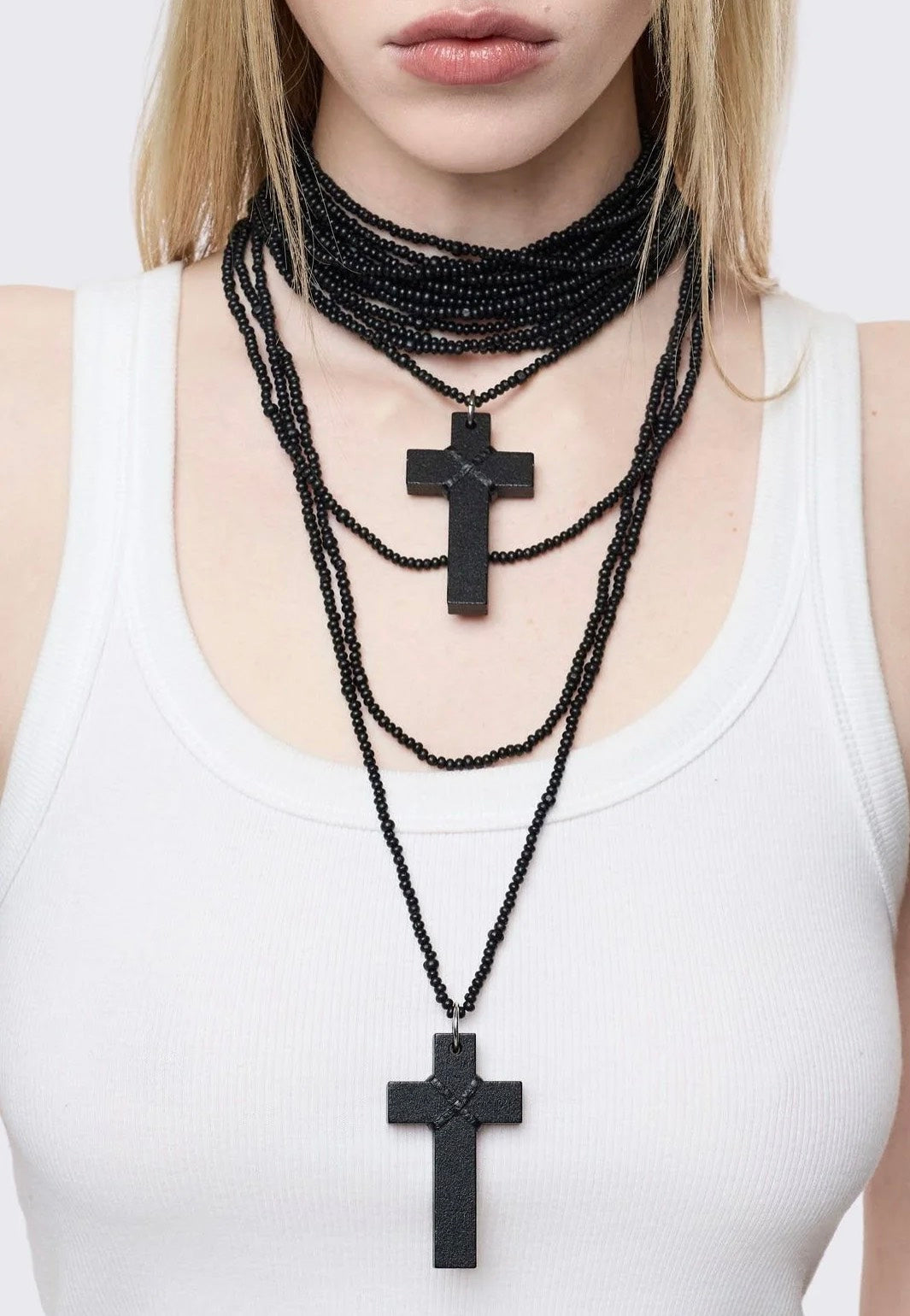 Minga London - Penance Beaded Black - Necklace | Neutral-Image