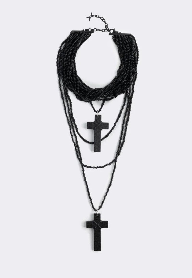Minga London - Penance Beaded Black - Necklace | Neutral-Image