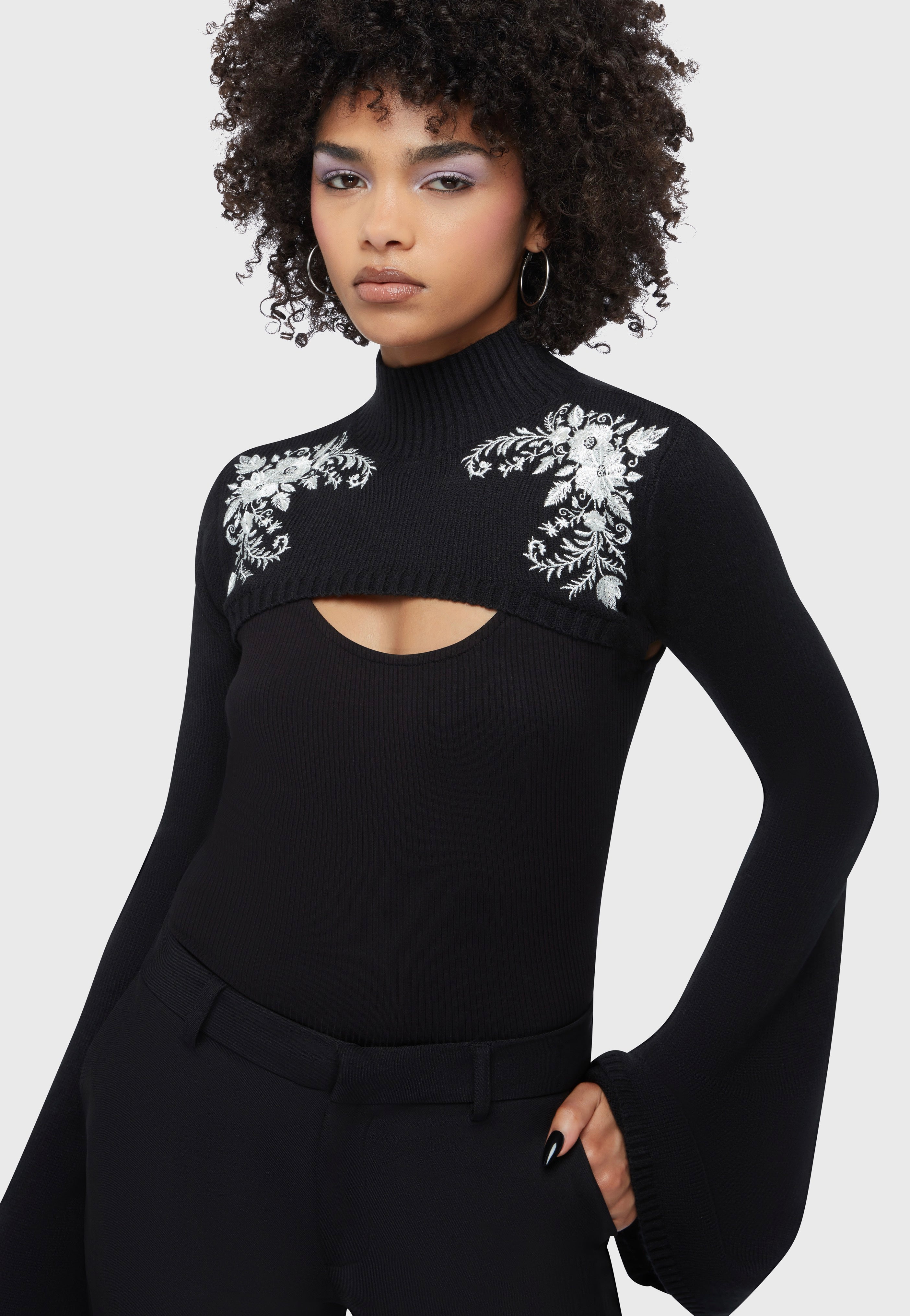 Killstar - Petal & Pine Black/Ivory - Bolero | Women-Image