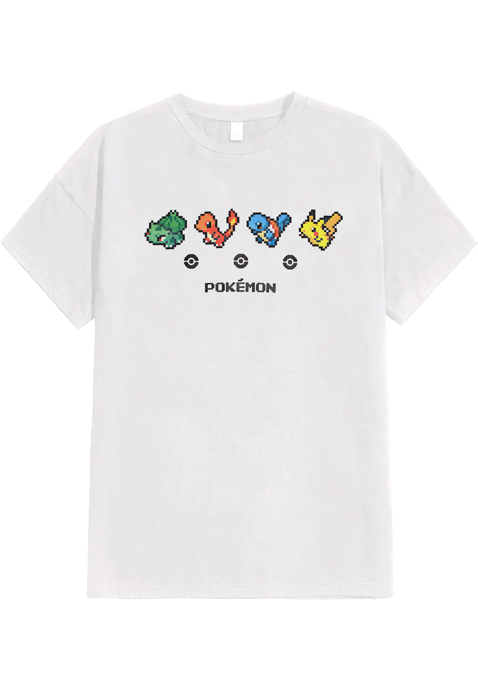 Pokémon - Pixel Starters White - T-Shirt | Neutral-Image