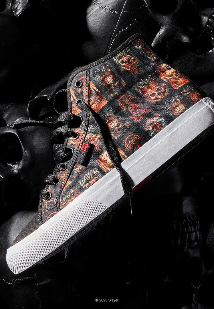 DC x Slayer - Manual Hi Black/White Print - Shoes | Neutral-Image