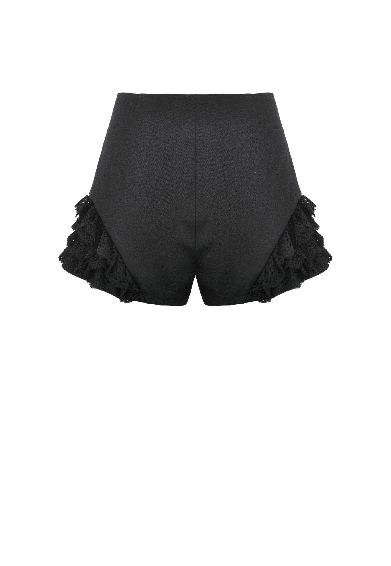 Dark In Love Night Ban Dark Punk Cross Zipper Metal Buckle Lace Shorts