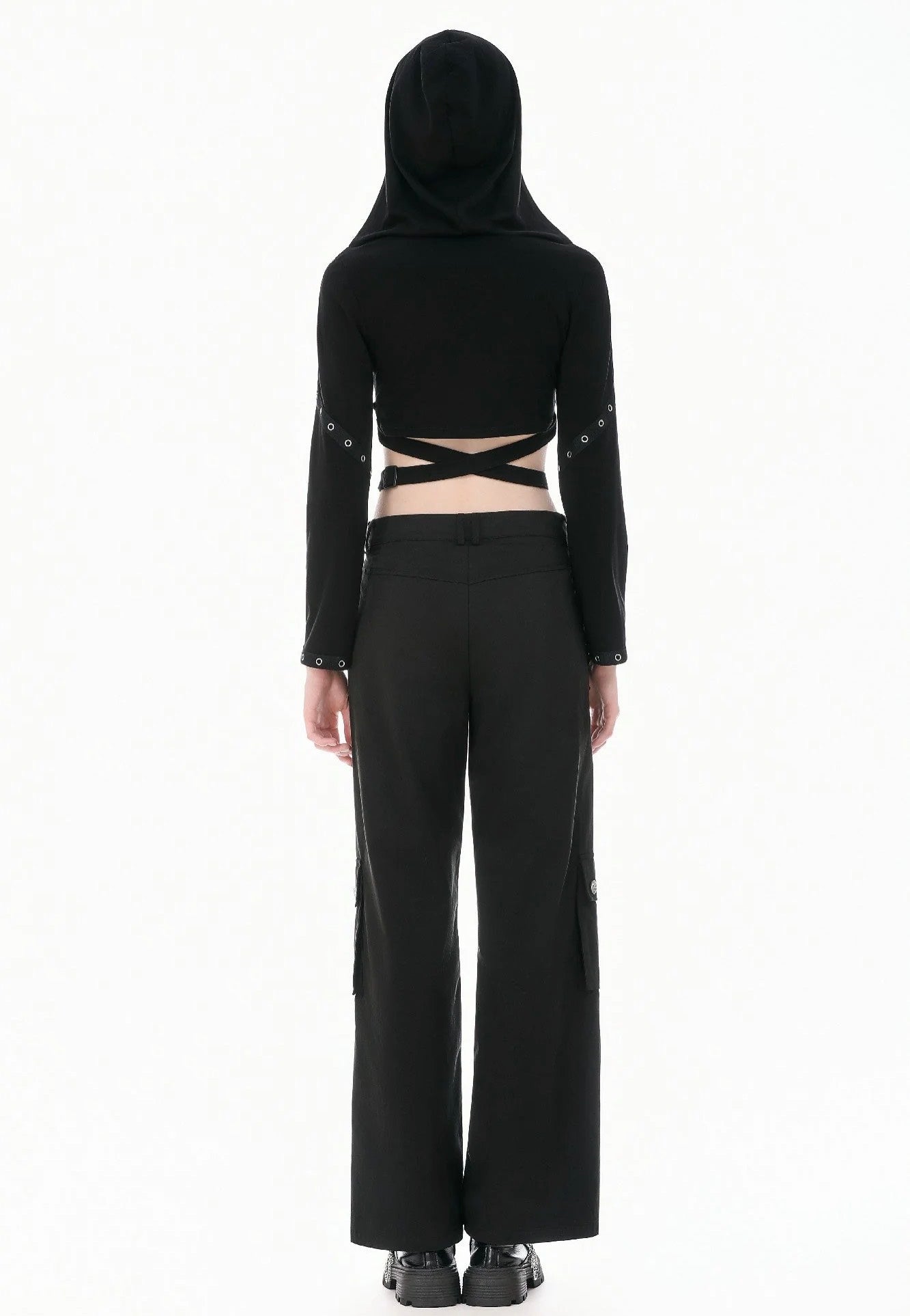 Dark In Love Urban Mobility Dark Techwear Multi Pocket Cross Zip Pants