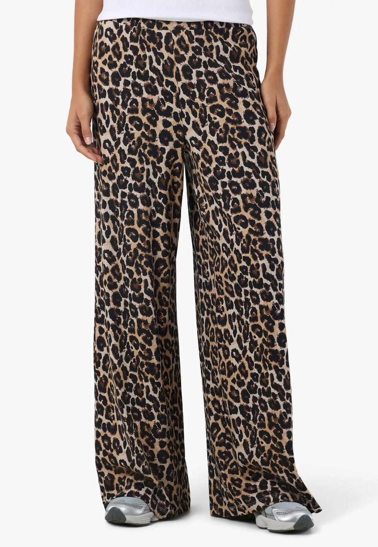 Noisy May - Pasa Wide Black Leo - Pants | Women-Image
