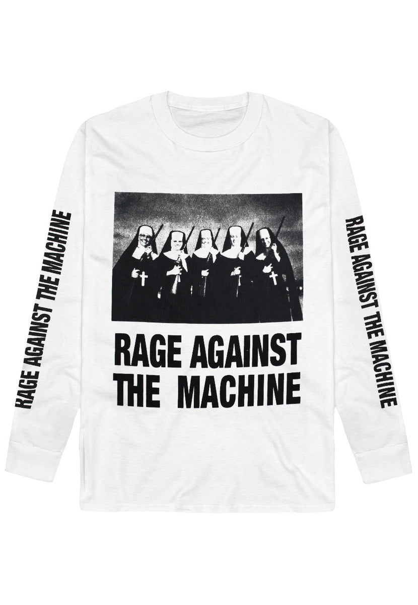トップス RAGE AGAINST THE MACHINE NUNS & GUNS XL Rage Against The Machine - Nuns And Guns White - Longsleeve
