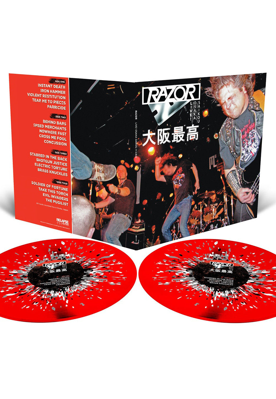 Razor - Live! Osaka Saikou (Reissue) Red/White - Splattered Vinyl