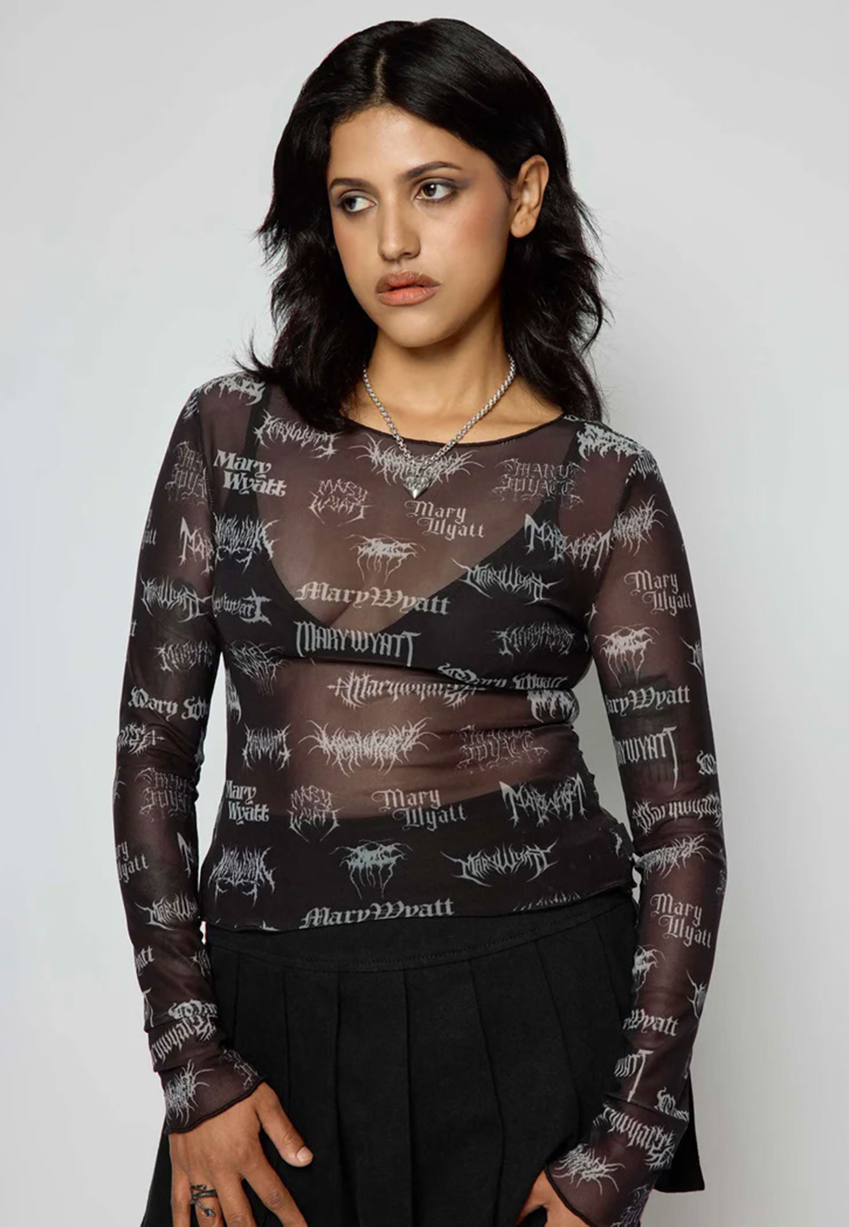 Mary Wyatt - Reign Mesh Black/White - Longsleeve | Women-Image