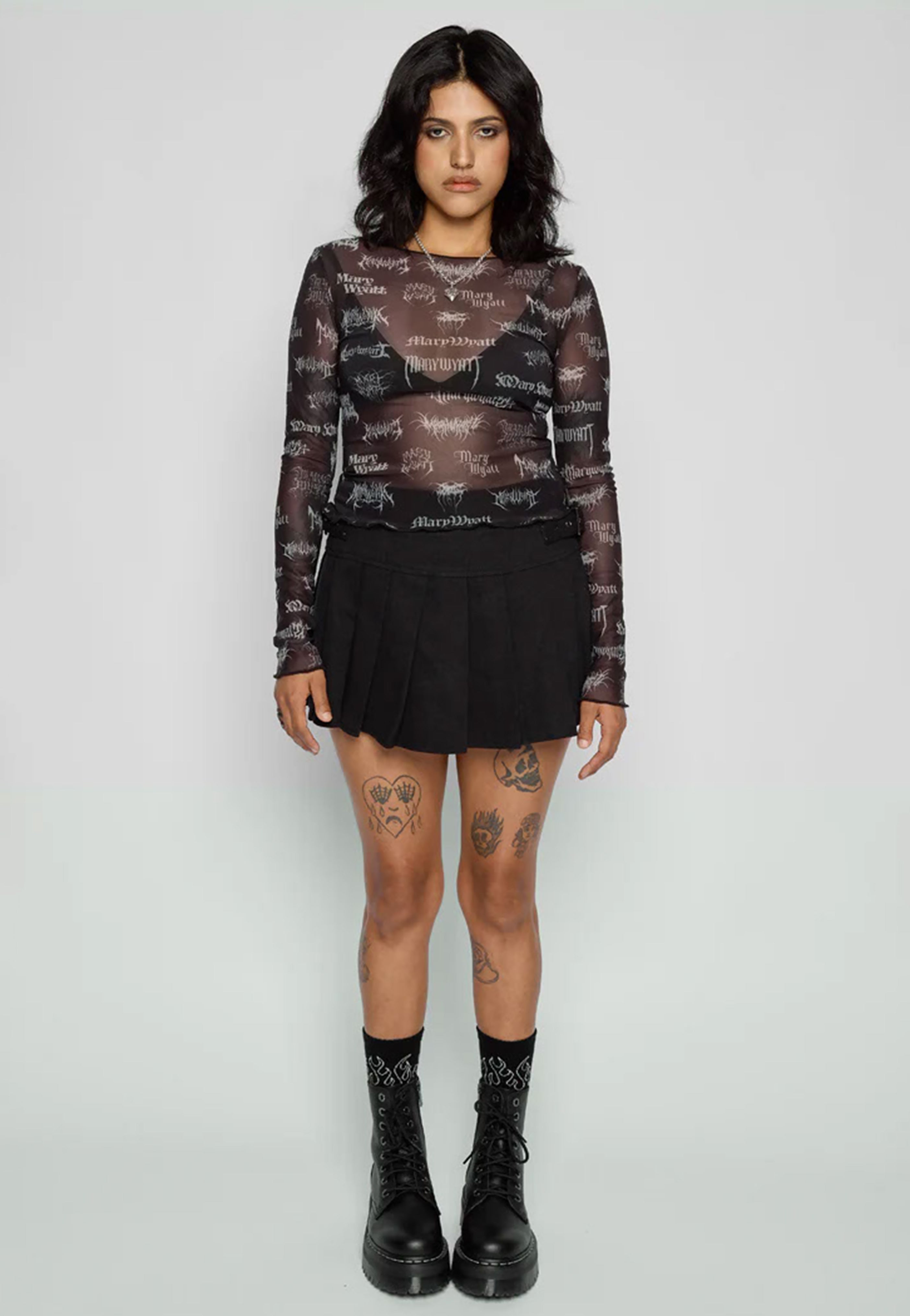 Mary Wyatt - Reign Mesh Black/White - Longsleeve | Women-Image