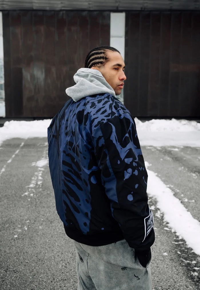 Stay Cold Apparel - Reign Of Blood Bomber Black/Blue - Jacket | Men-Image