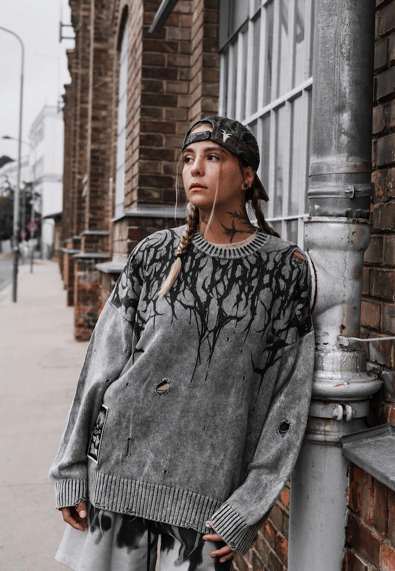 Stay Cold Apparel - Reign Of Blood Grey Bleach - Pullover | Neutral-Image