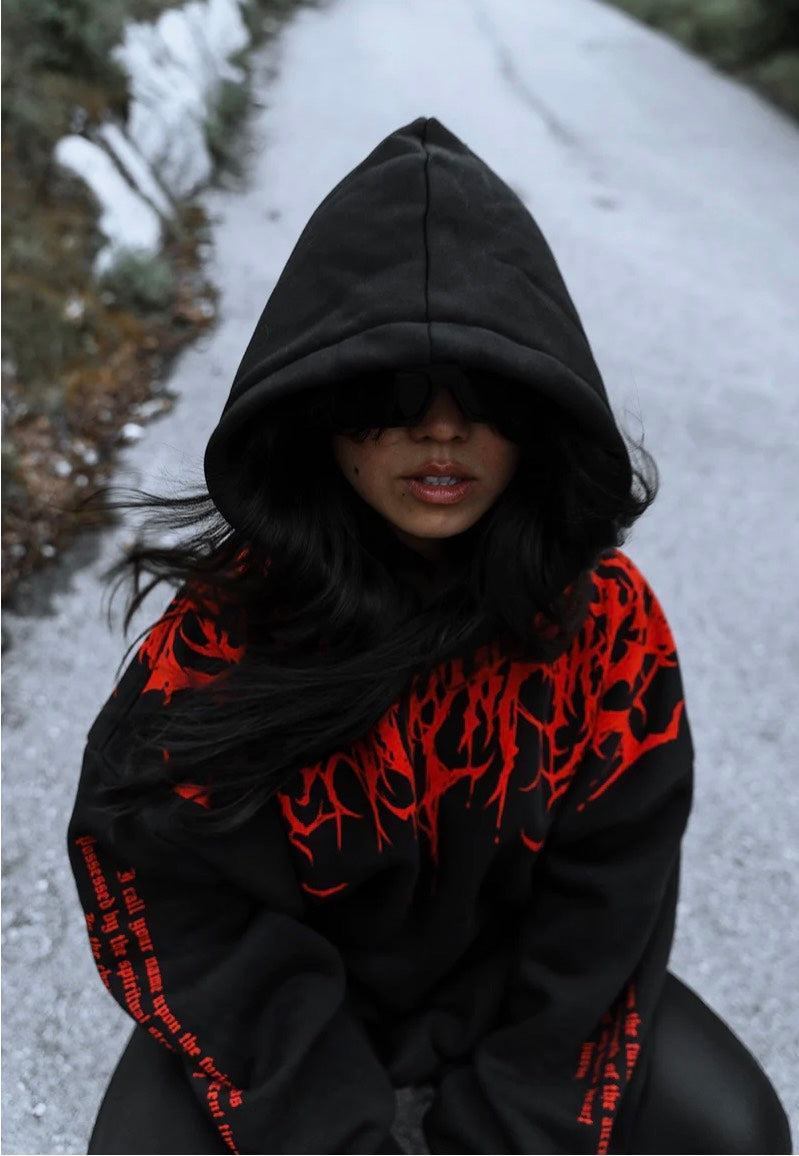 Stay Cold Apparel - Reign Of Blood Heavy Oversized Black - Hoodie | Neutral-Image