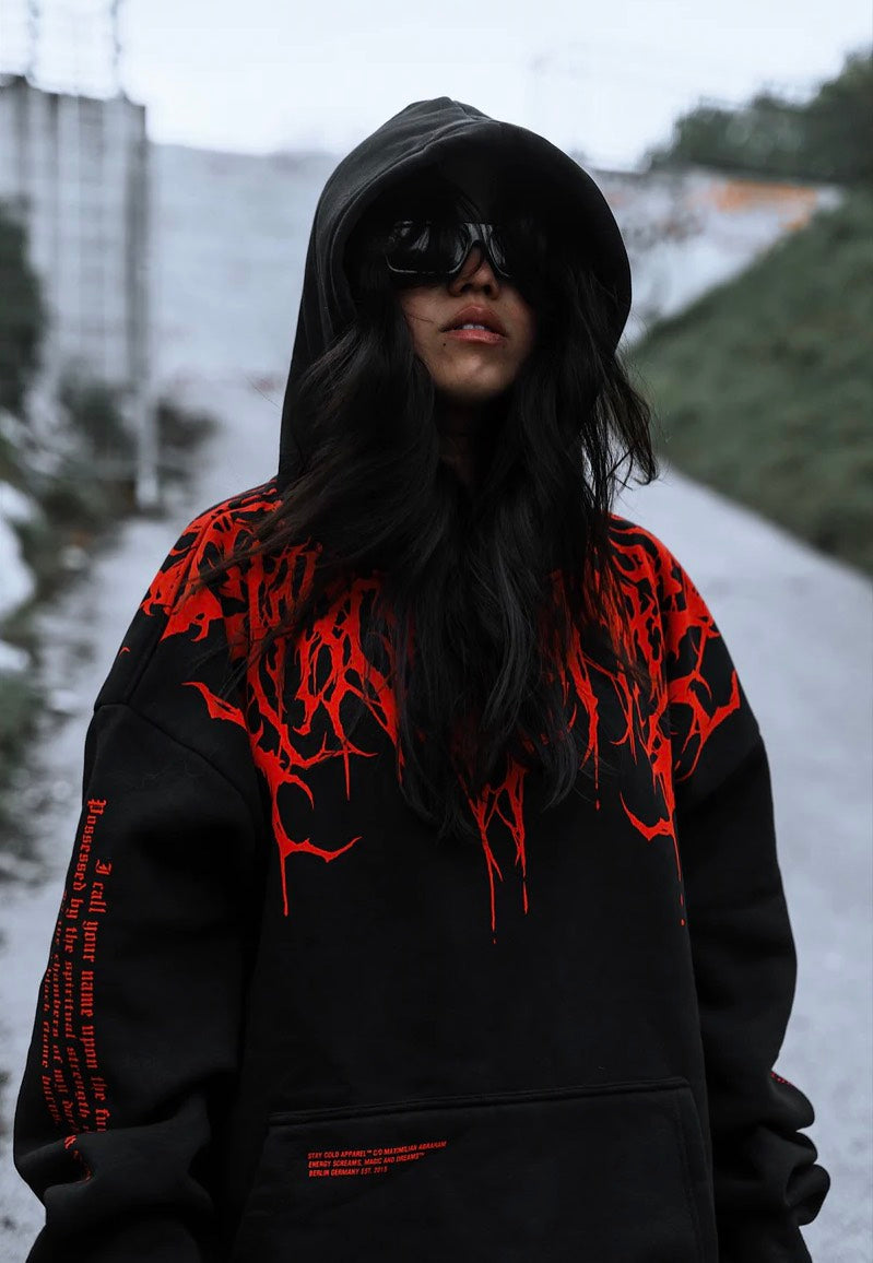 Stay Cold Apparel - Reign Of Blood Heavy Oversized Black - Hoodie | Neutral-Image
