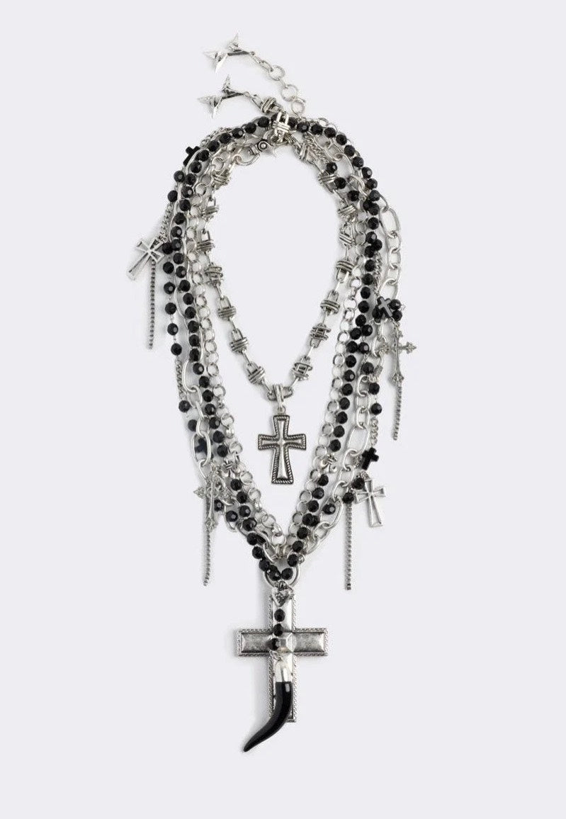 Minga London - Requiem Layered Silver - Necklace | Neutral-Image