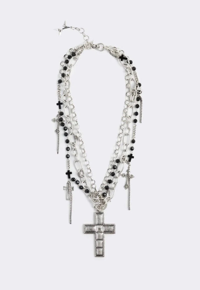 Minga London - Requiem Layered Silver - Necklace | Neutral-Image