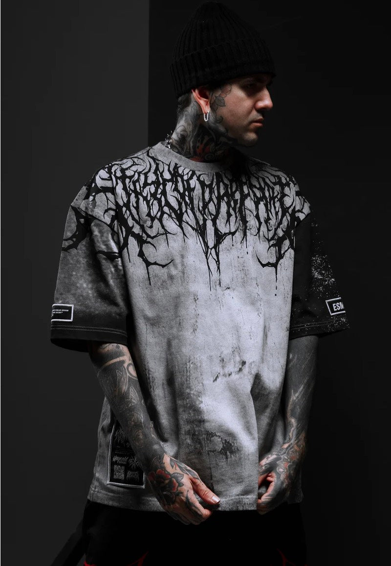 Stay Cold Apparel - Reign Of Blood Oversized Wasted - T-Shirt | Neutral-Image