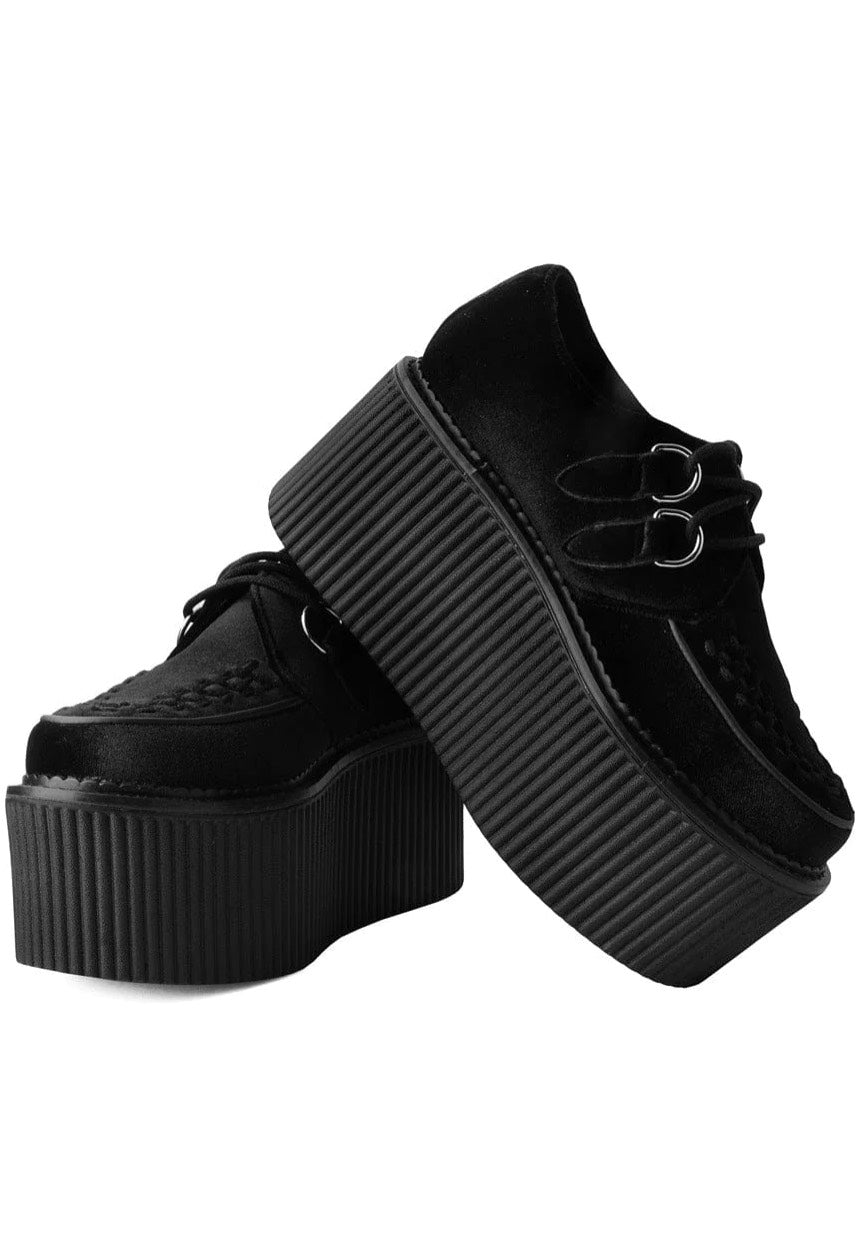 T.U.K. - Stratocreeper Black Velvet - Girl Shoes