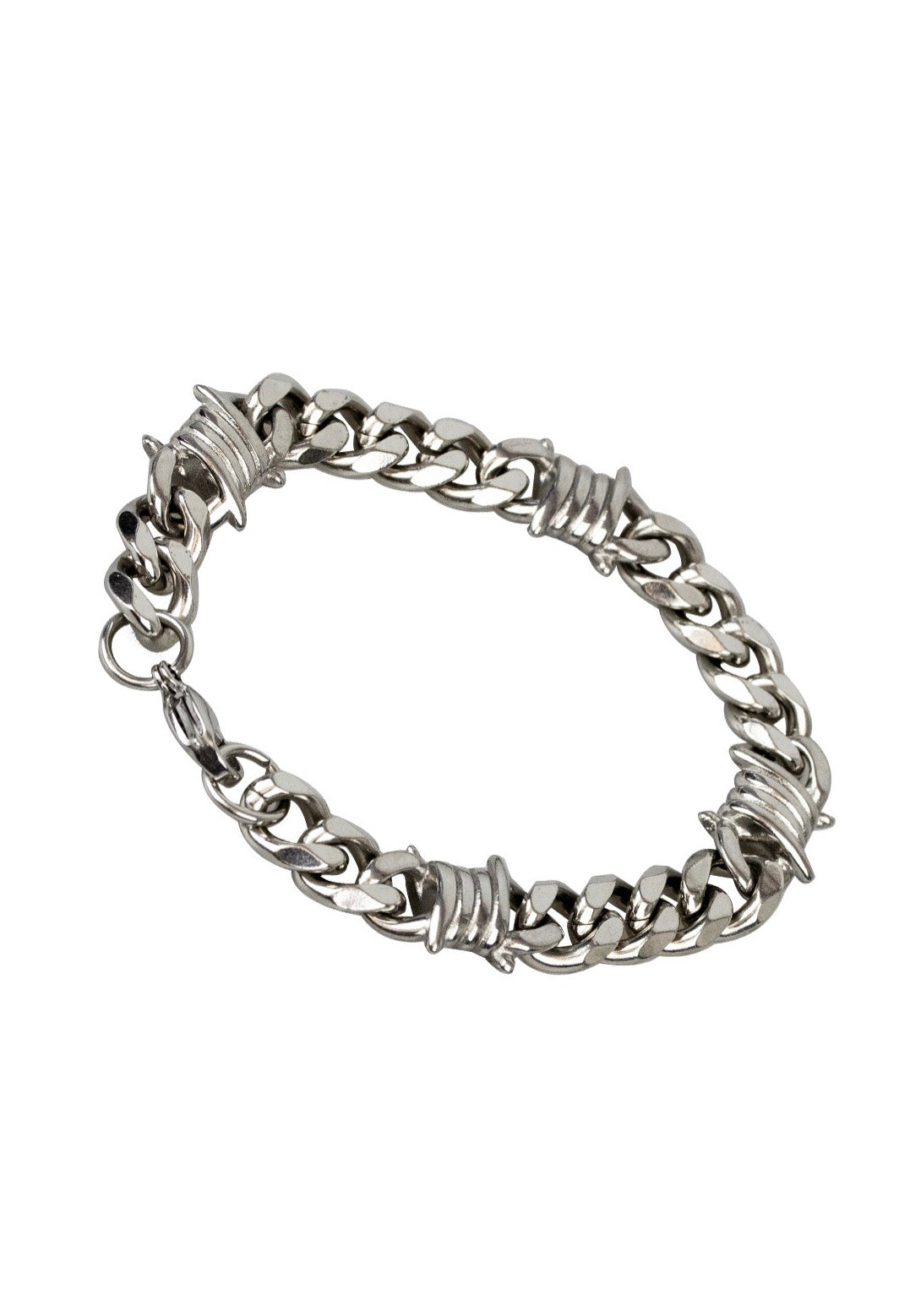 etNox - Panzerkette mit Stacheldraht 10 mm Silver - Bracelet | Neutral-Image