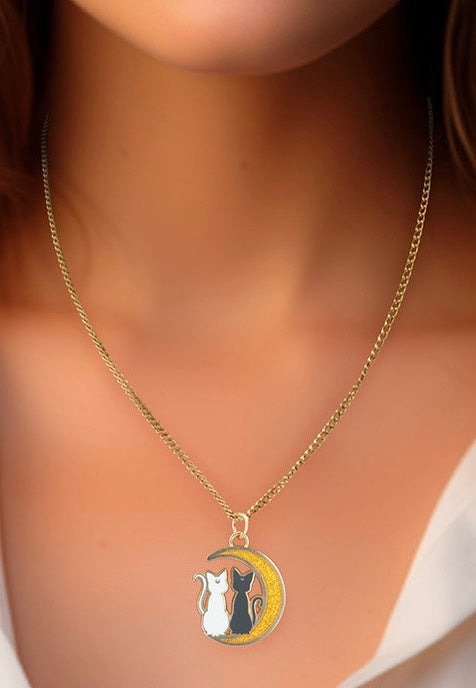 Sailor Moon - Cats On The Moon - Necklace | Neutral-Image