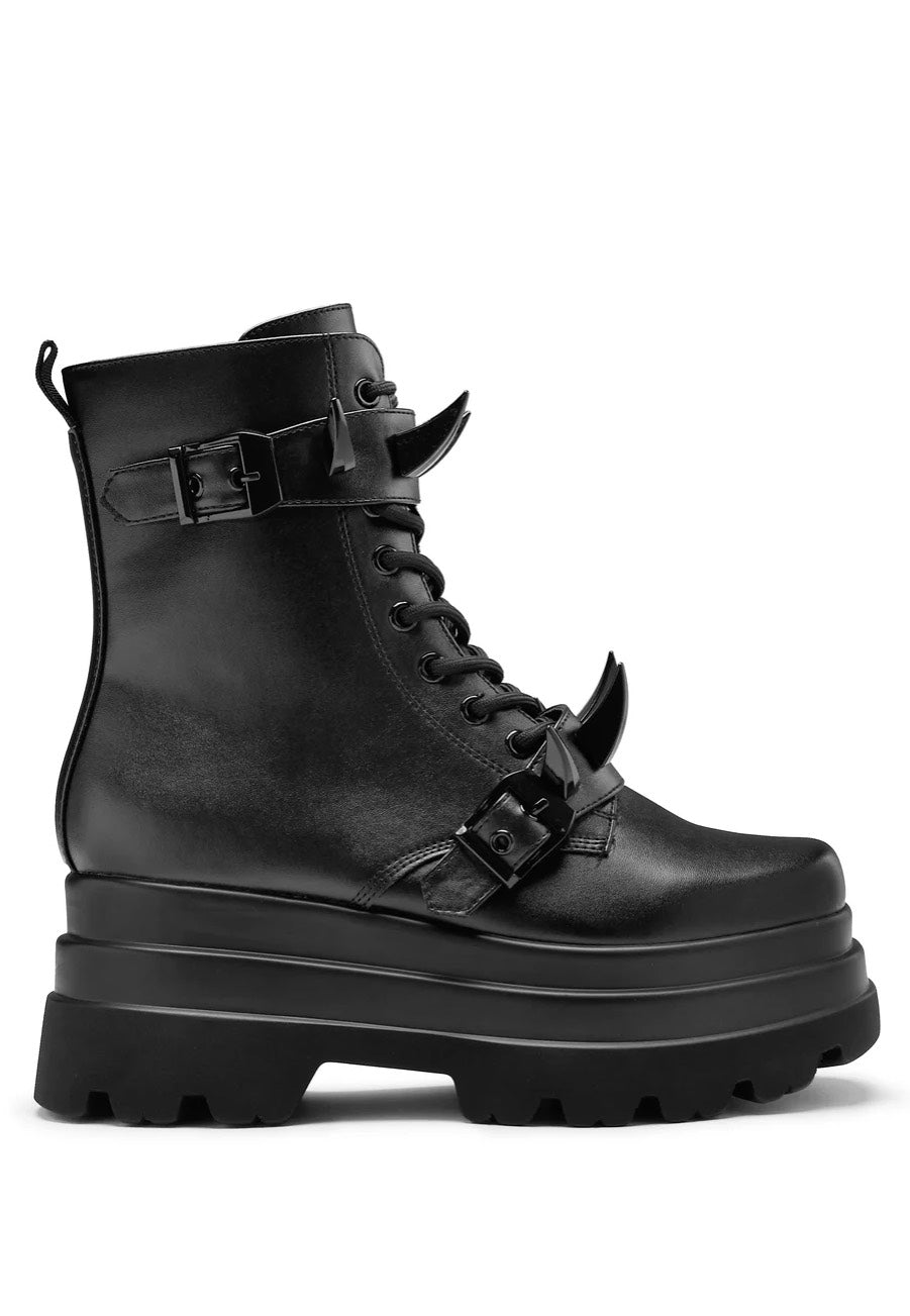 Koi Footwear - Santoku Trident Spike Platform Black - Girl Shoes | Women-Image