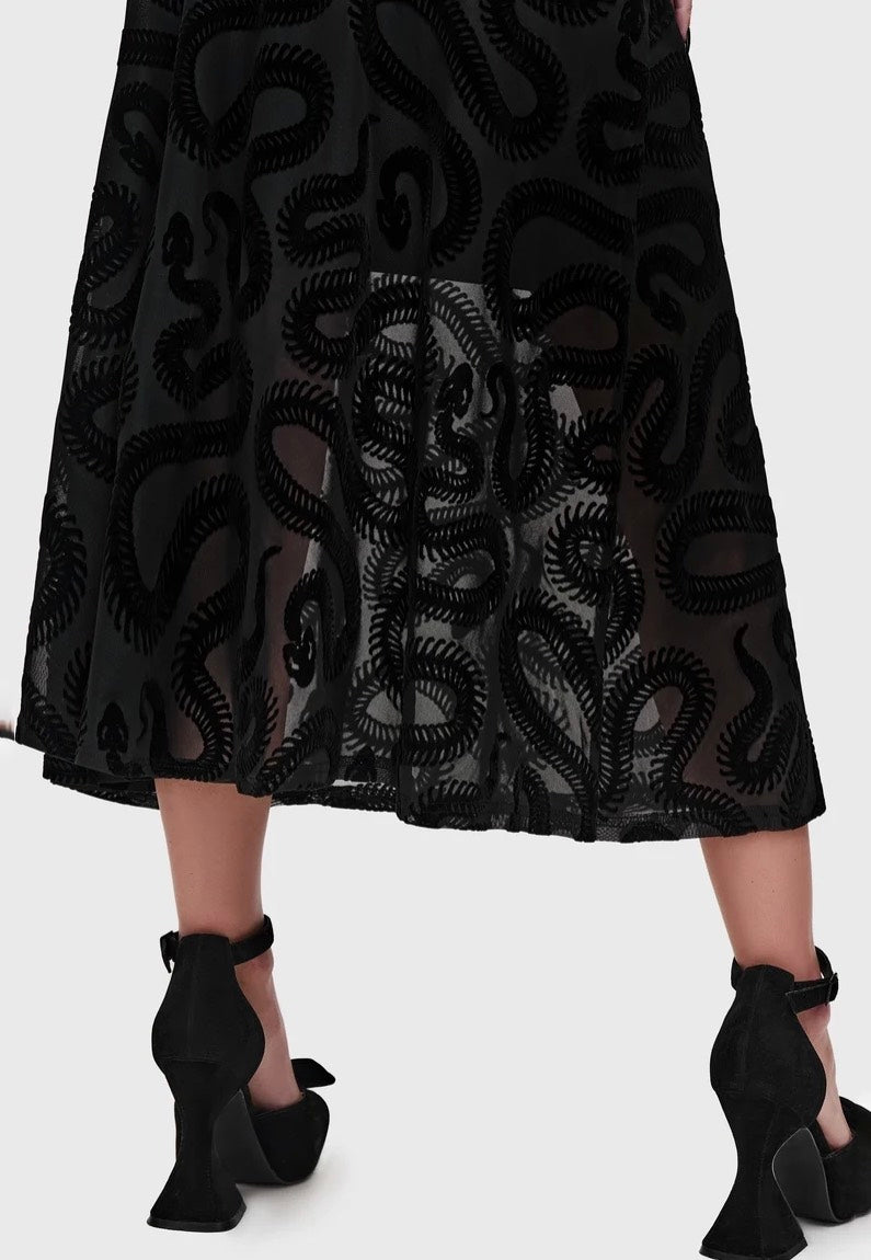 Killstar Serpentes Midi Black Rock