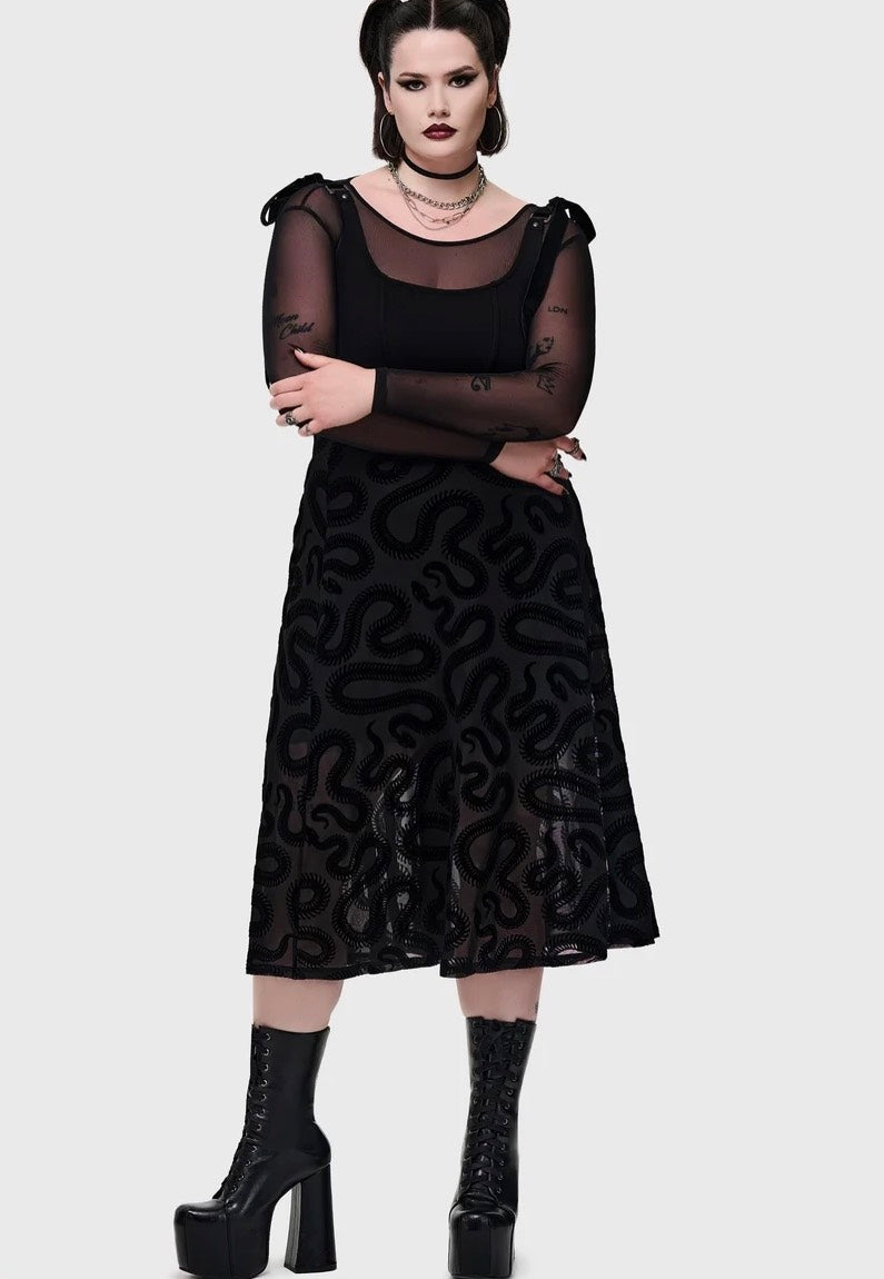 Killstar Serpentes Midi Black Rock