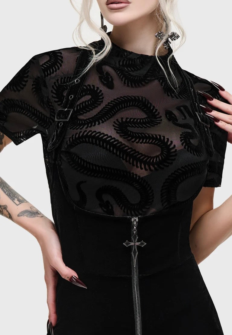 Killstar Serpentes Black Oberteil