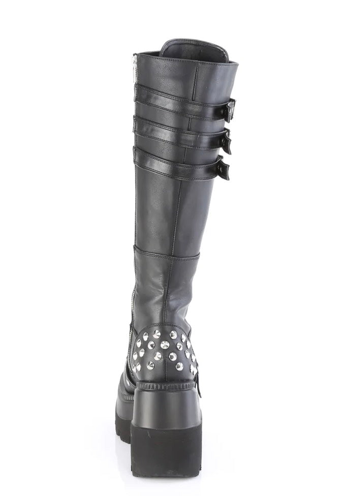 DemoniaCult - Shaker 225 Black Vegan Leather - Girl Shoes
