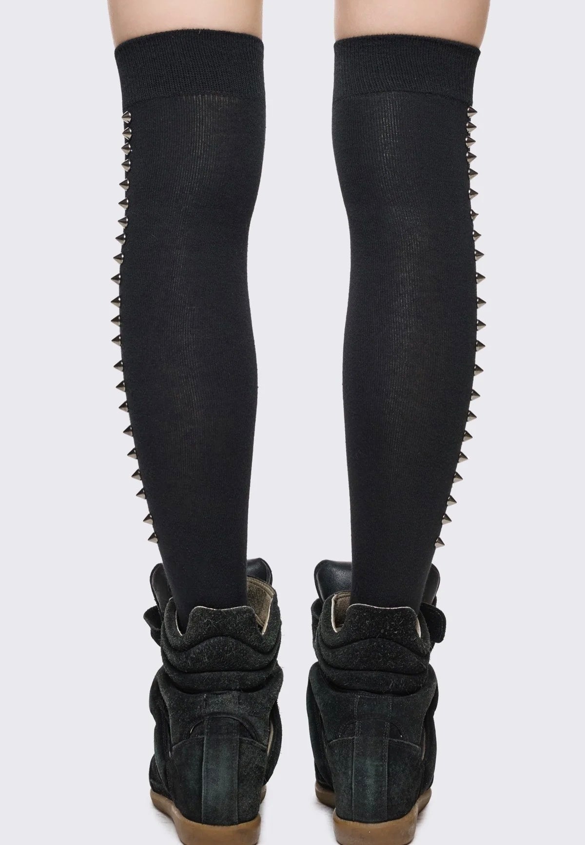Minga London - Sharp Thigh Highs Black - Socks | Neutral-Image