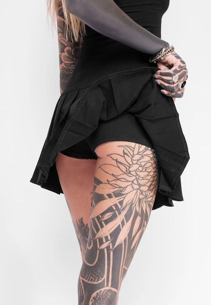Mary Wyatt - Daria Pleated Black - Skort | Women-Image
