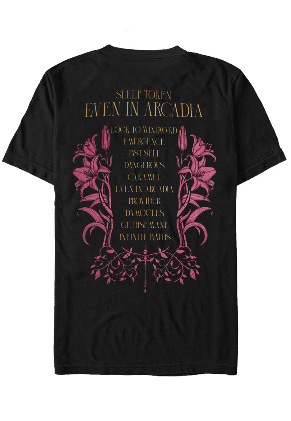 Sleep Token Even In Arcadia Tracklist T-Shirt