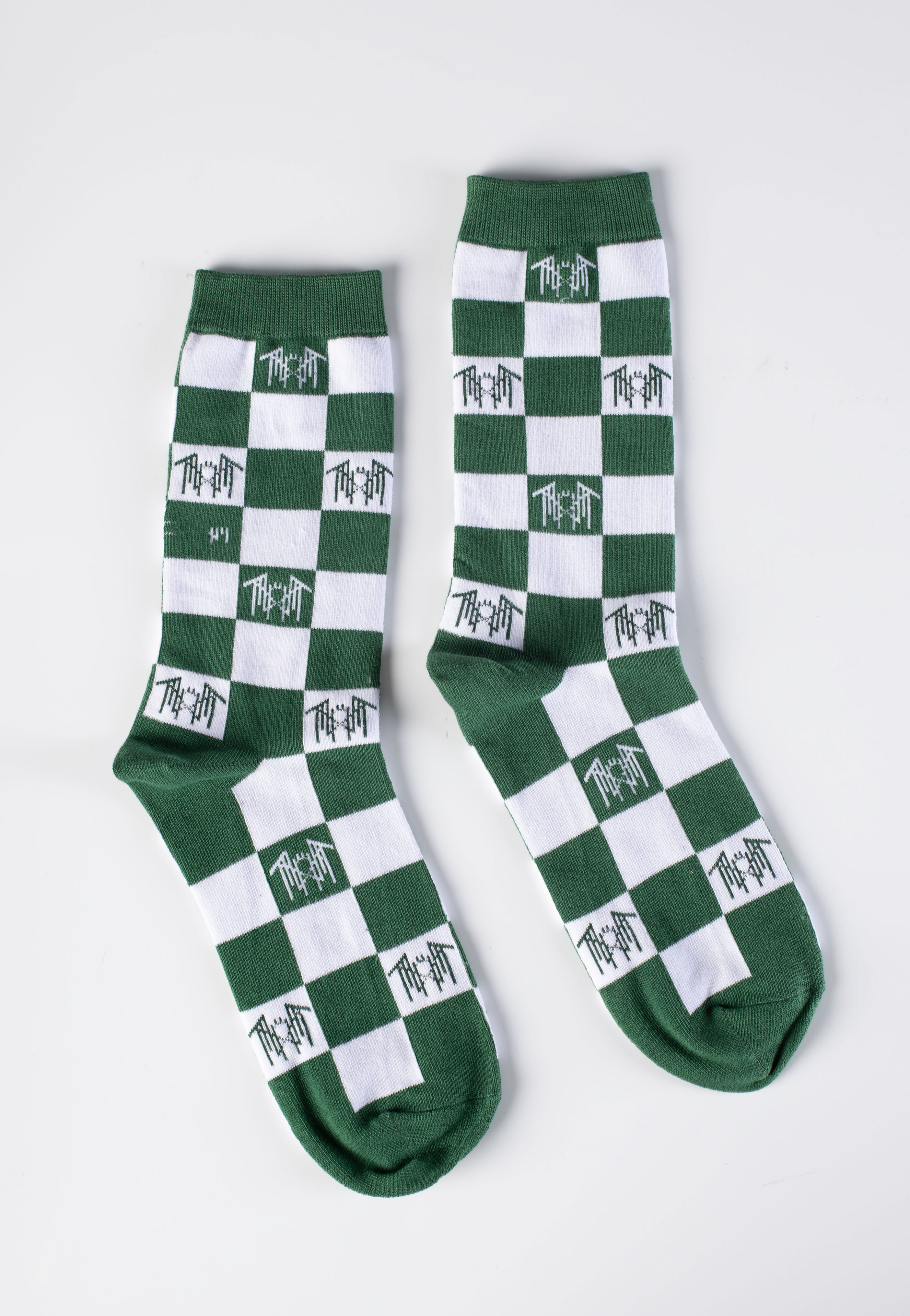 Sleep Token - Symbol Green/White Checked - Socks | Neutral-Image
