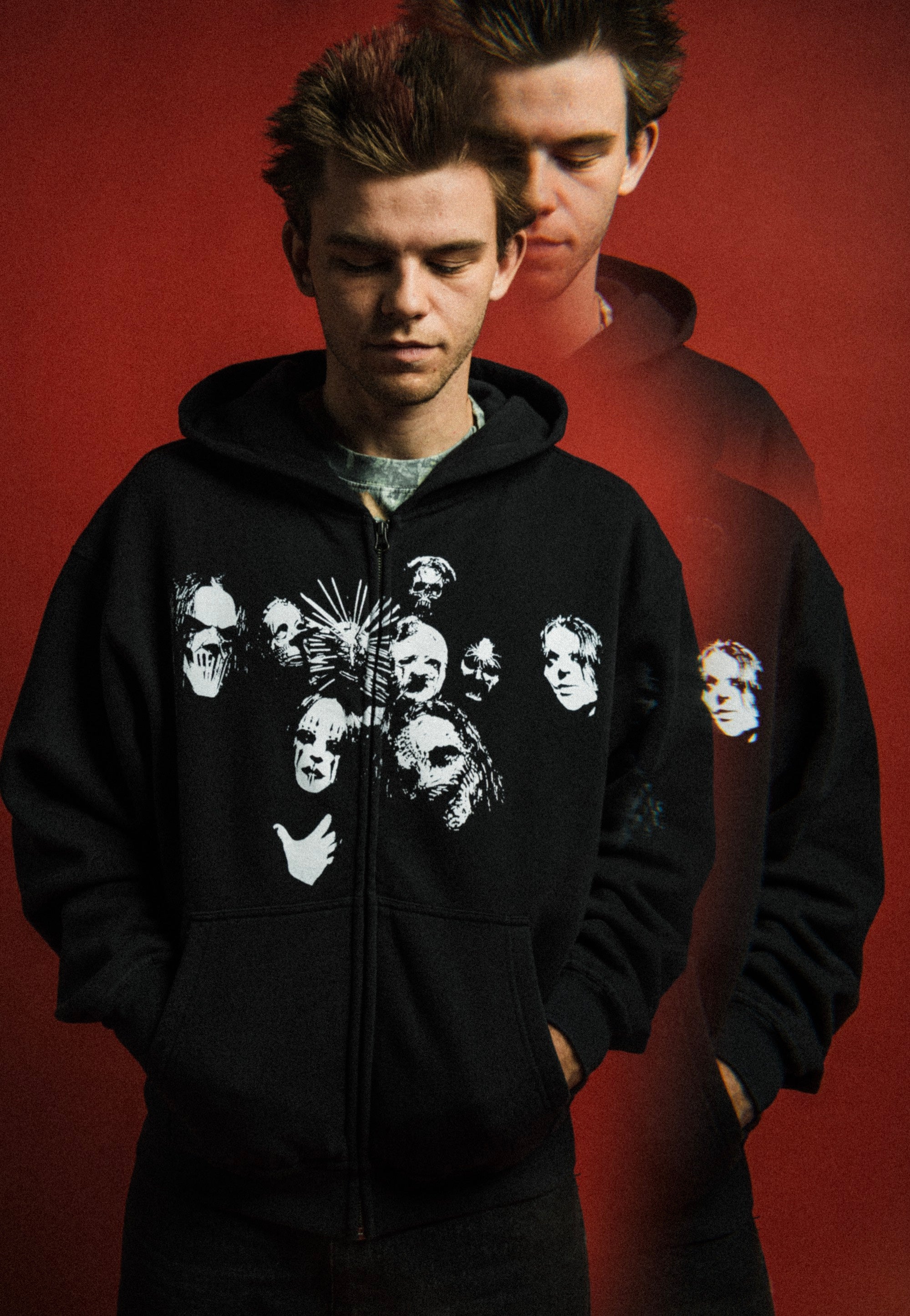 Welcome x Slipknot - Nonagram Printed Black - Zipper | Men-Image