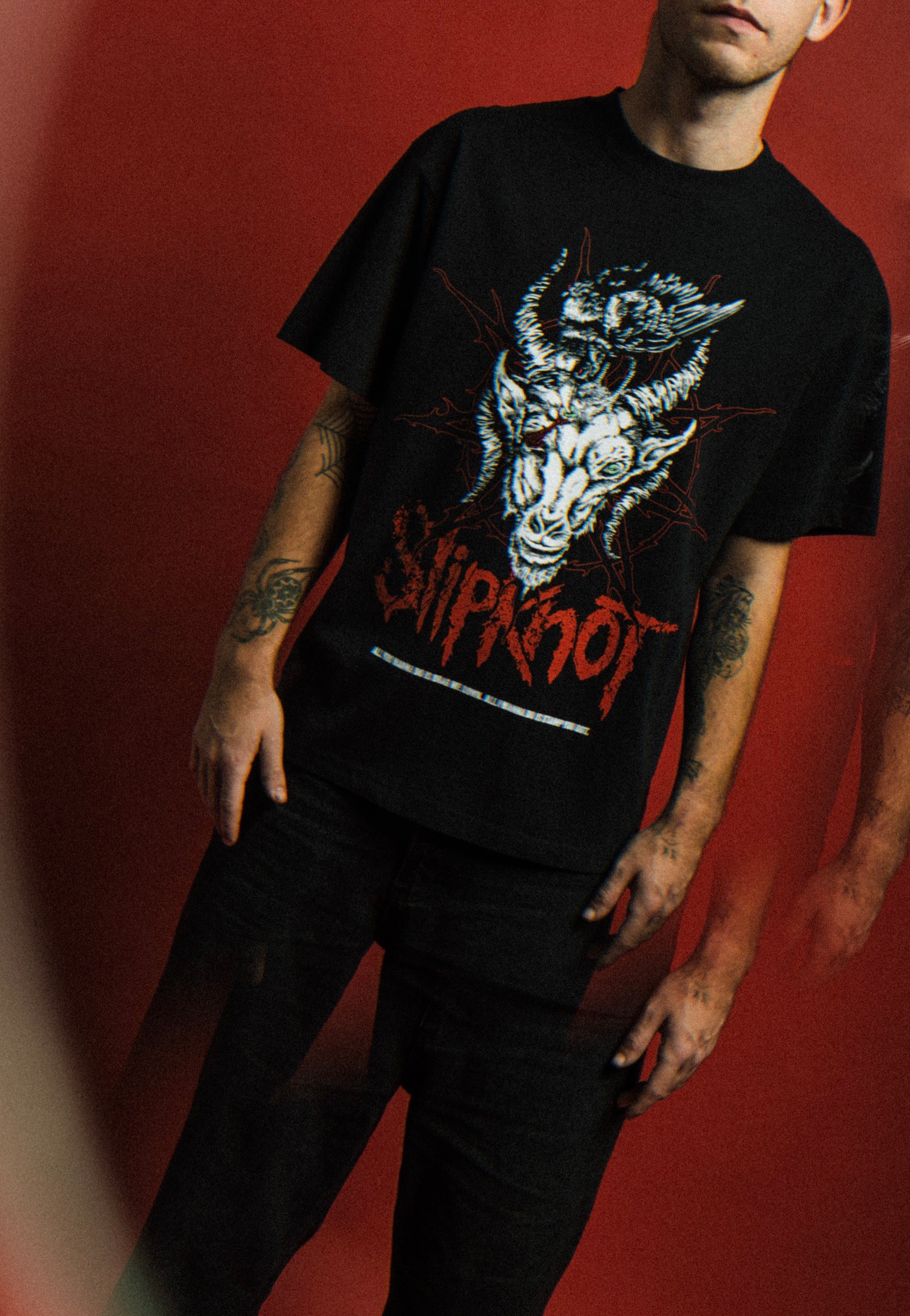 Welcome x Slipknot - Spit It Out Boxy Garment-Dyed Black - T-Shirt