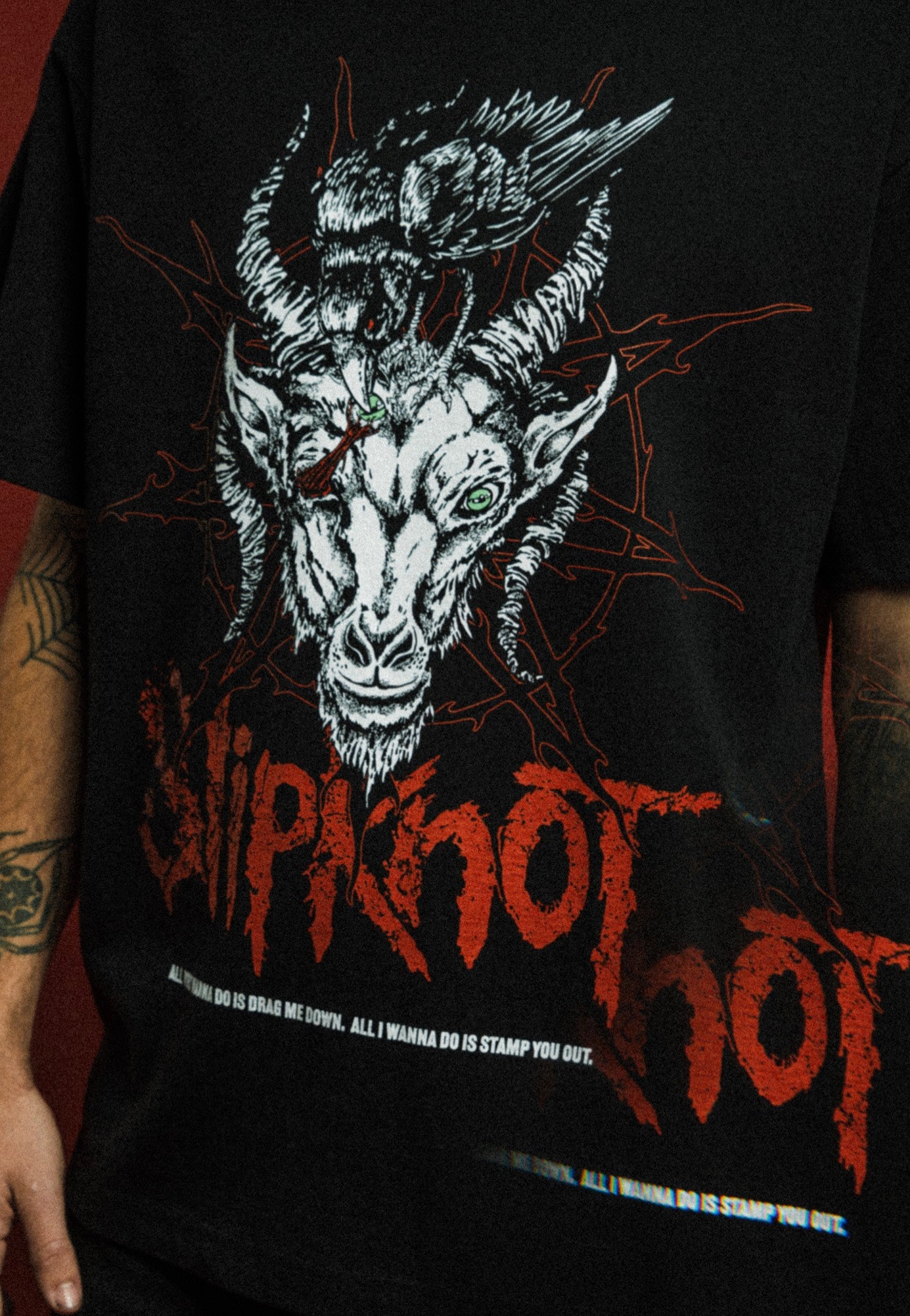 Welcome x Slipknot - Spit It Out Boxy Garment-Dyed Black - T-Shirt | Men-Image