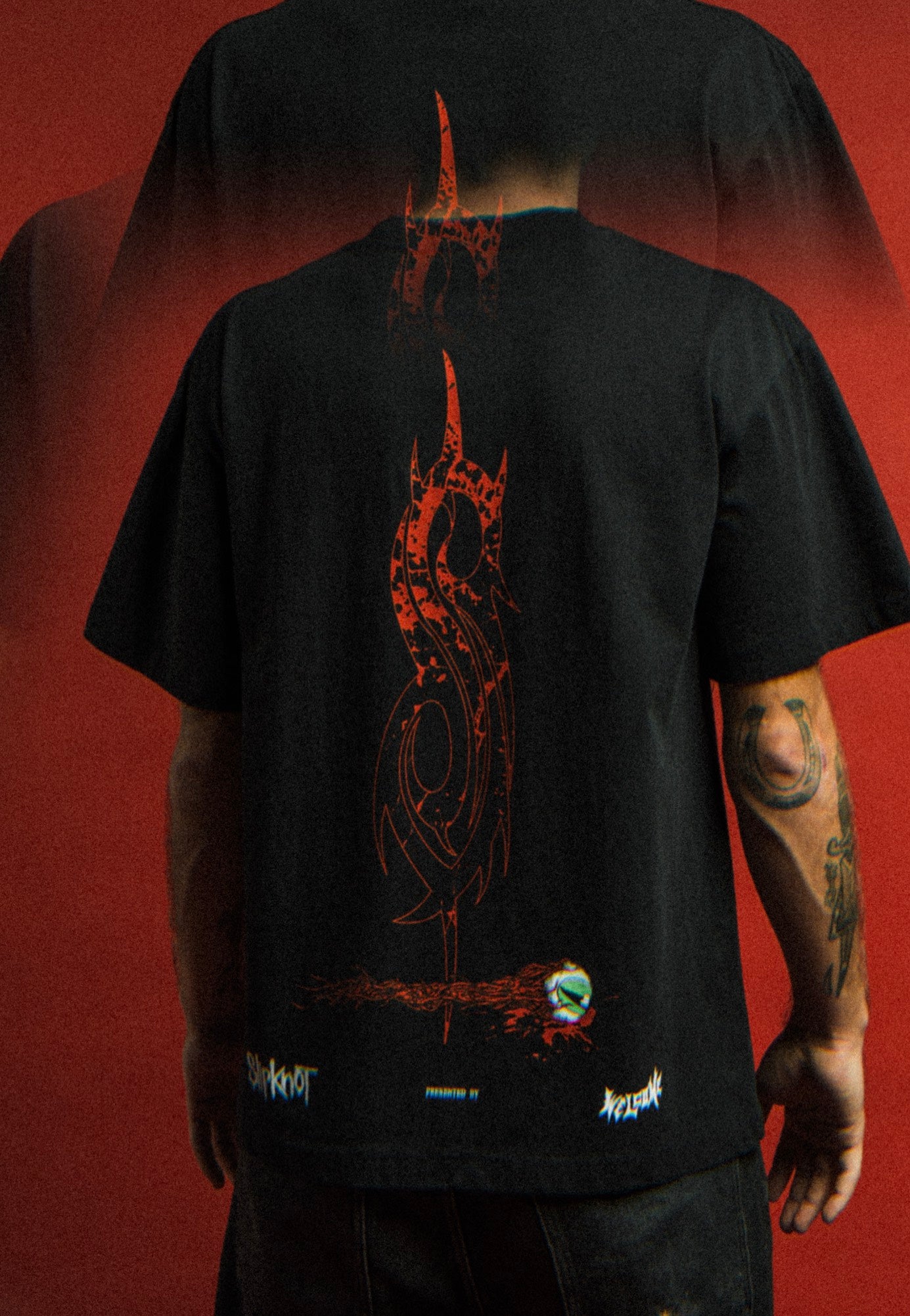 Welcome x Slipknot - Spit It Out Boxy Garment-Dyed Black - T-Shirt | Men-Image