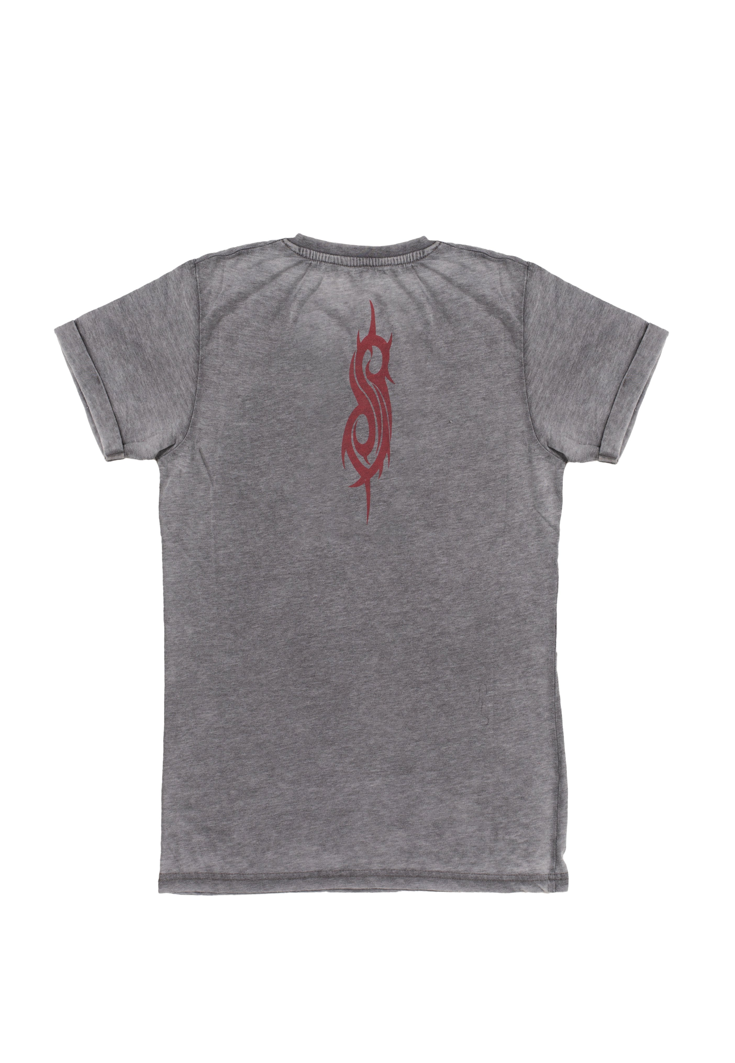Slipknot - Red Logo Burnout Grey - T-Shirt | Nuclear Blast