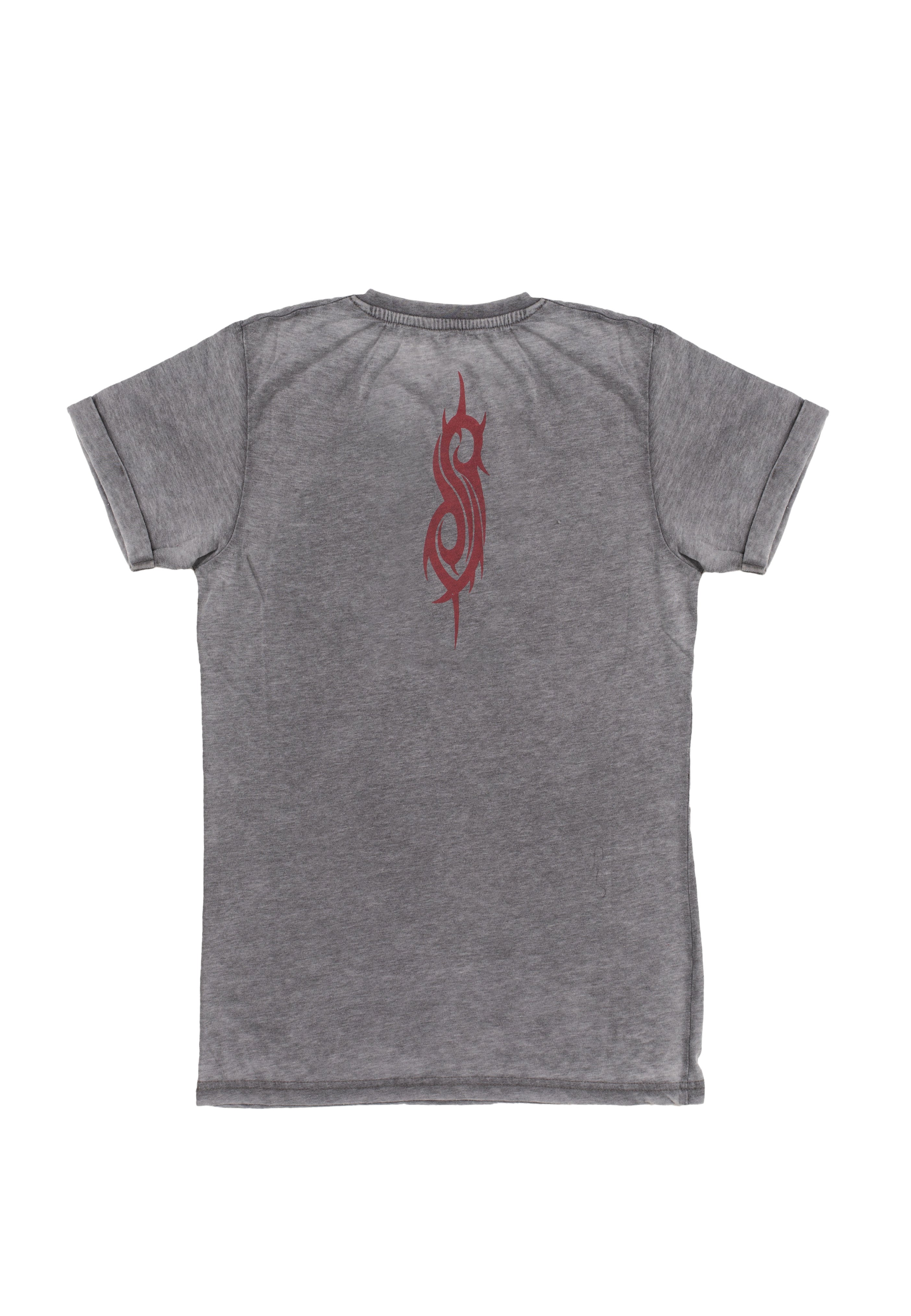 Slipknot - Red Logo Burnout Grey - T-Shirt