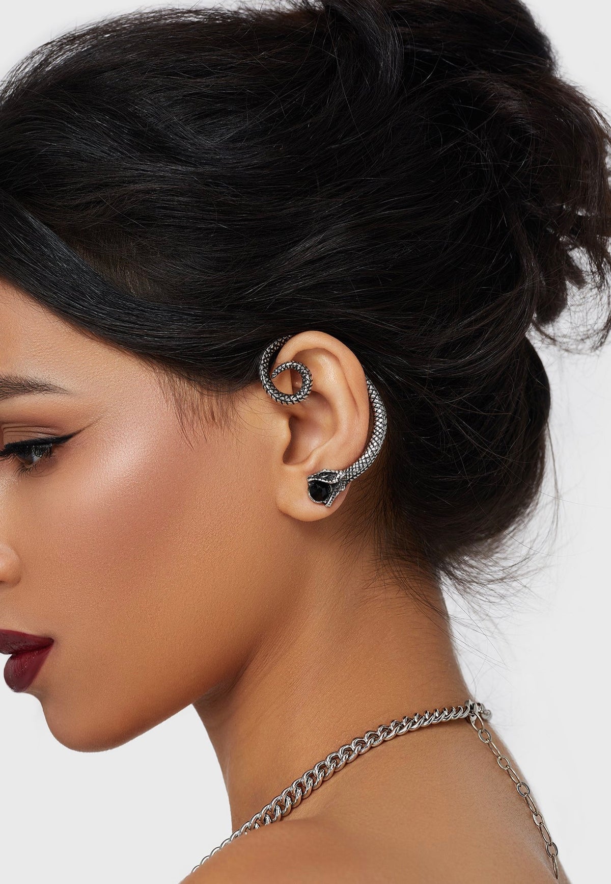 Neoclear Ear Killstar - Snake Venom Ear Climber Silver - Earrings | Nuclear Blast