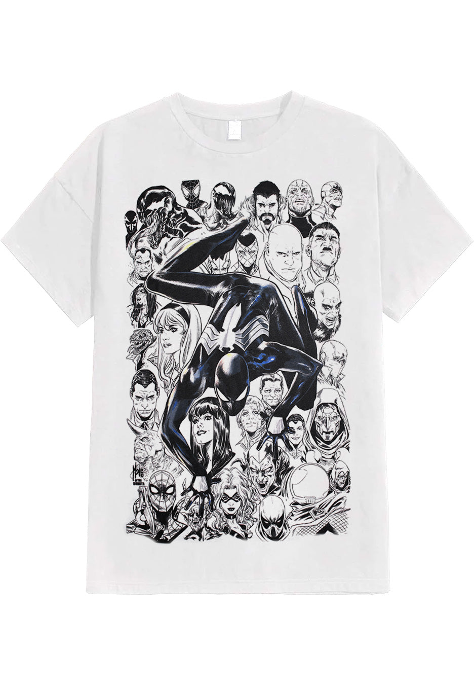 Spider-Man - Black Suit Spider White - T-Shirt | Neutral-Image