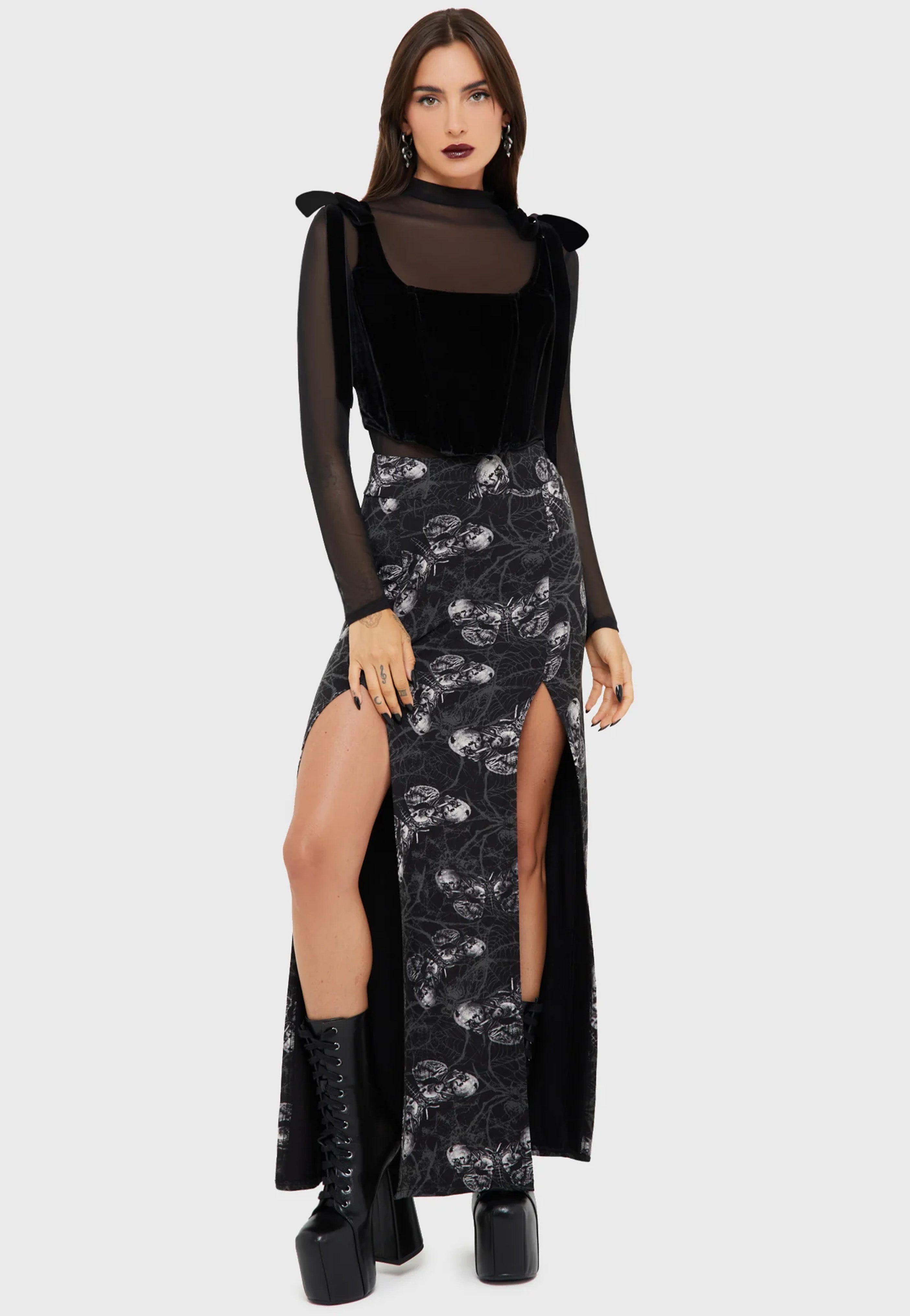 Killstar x Alchemy England - Spidrasica's Web - Skirt | Women-Image