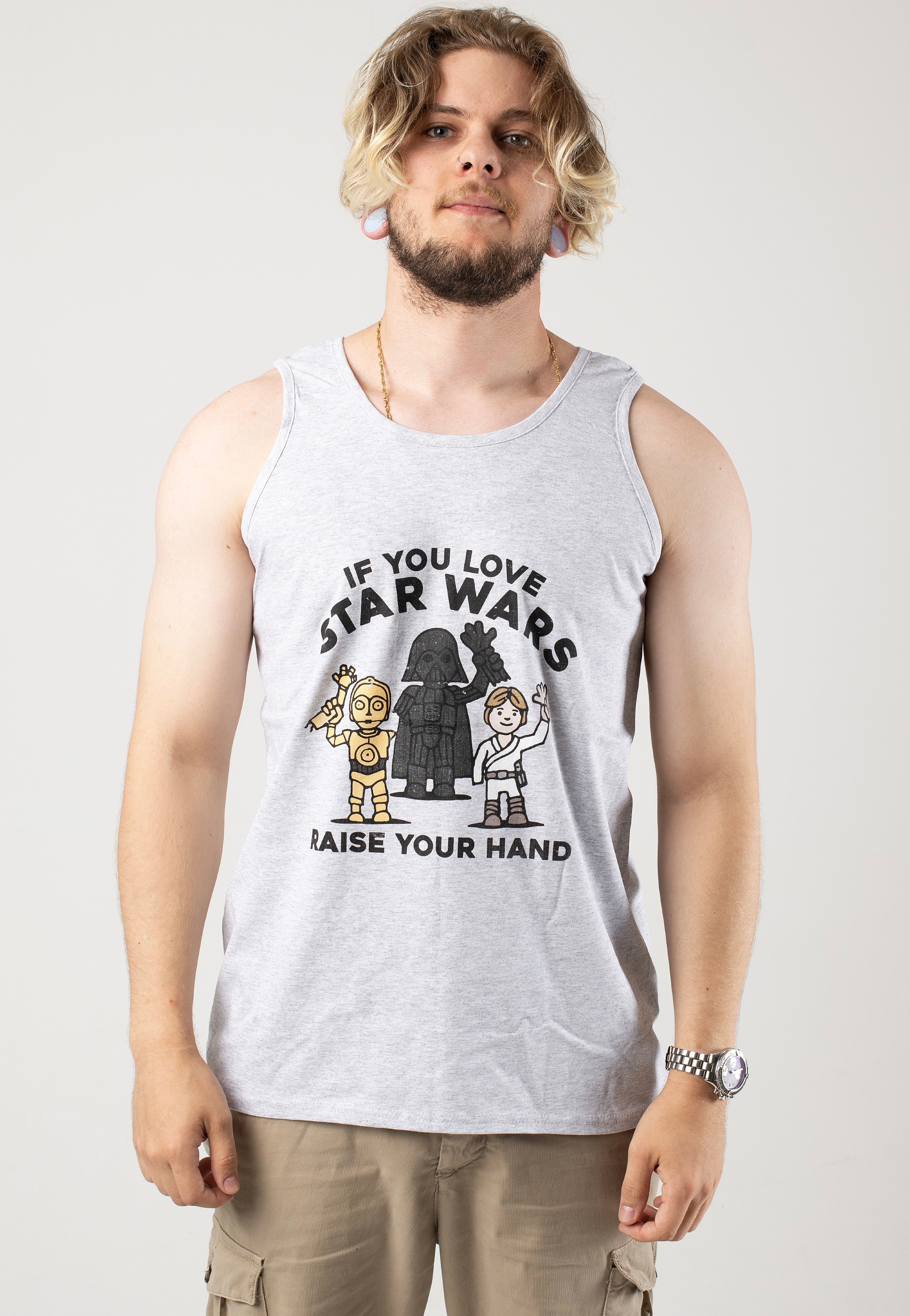 Star Wars - Raise Your Hand Heather Grey - Tank