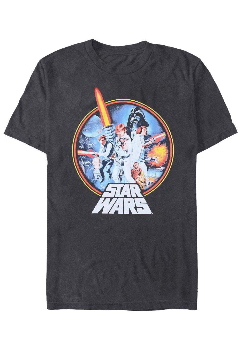 Star Wars - Retro Circle Acid Wash - T-Shirt | Neutral-Image
