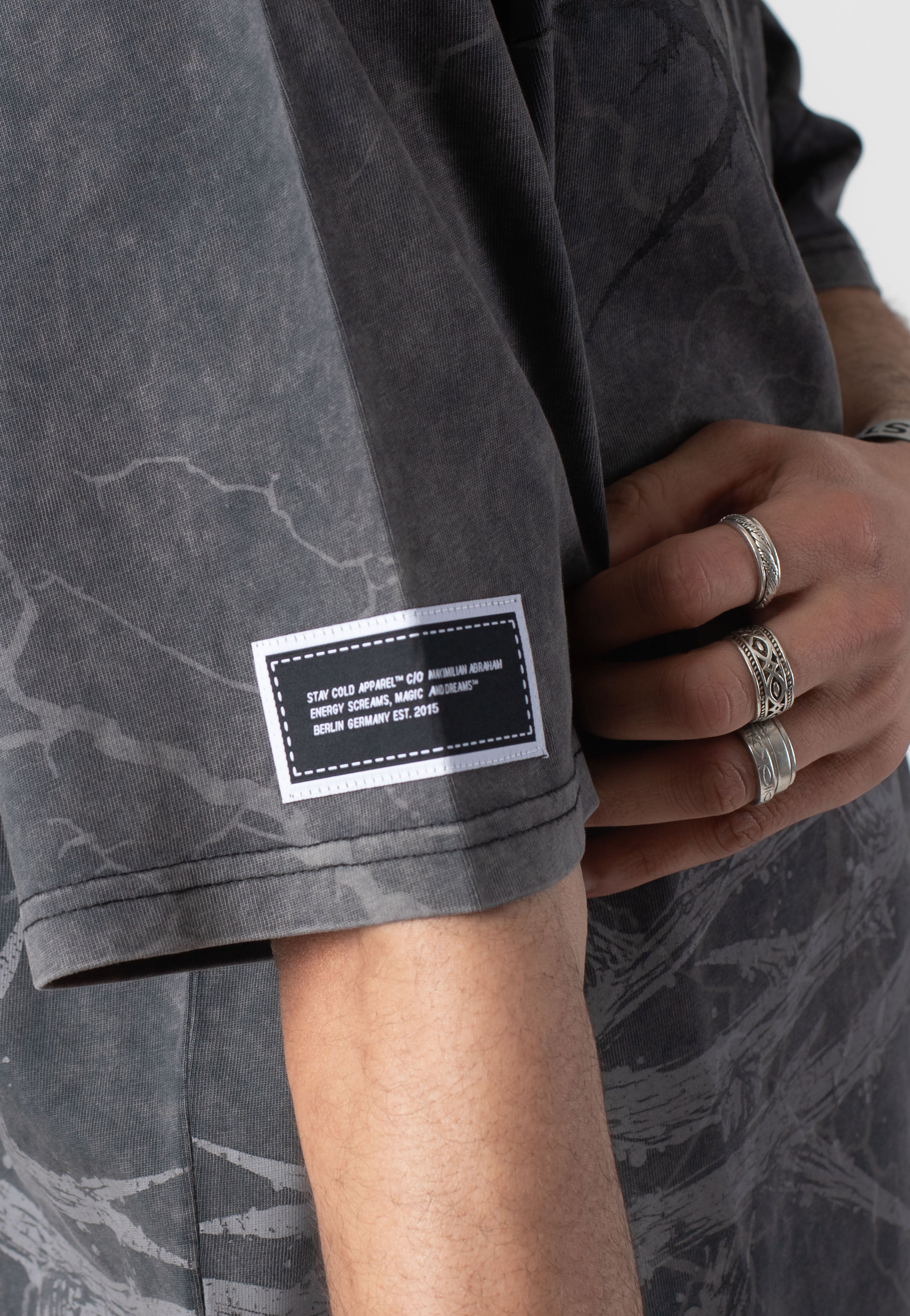 Stay Cold Apparel - Blackthorn Oversized Acid Washed Black - T-Shirt | Neutral-Image