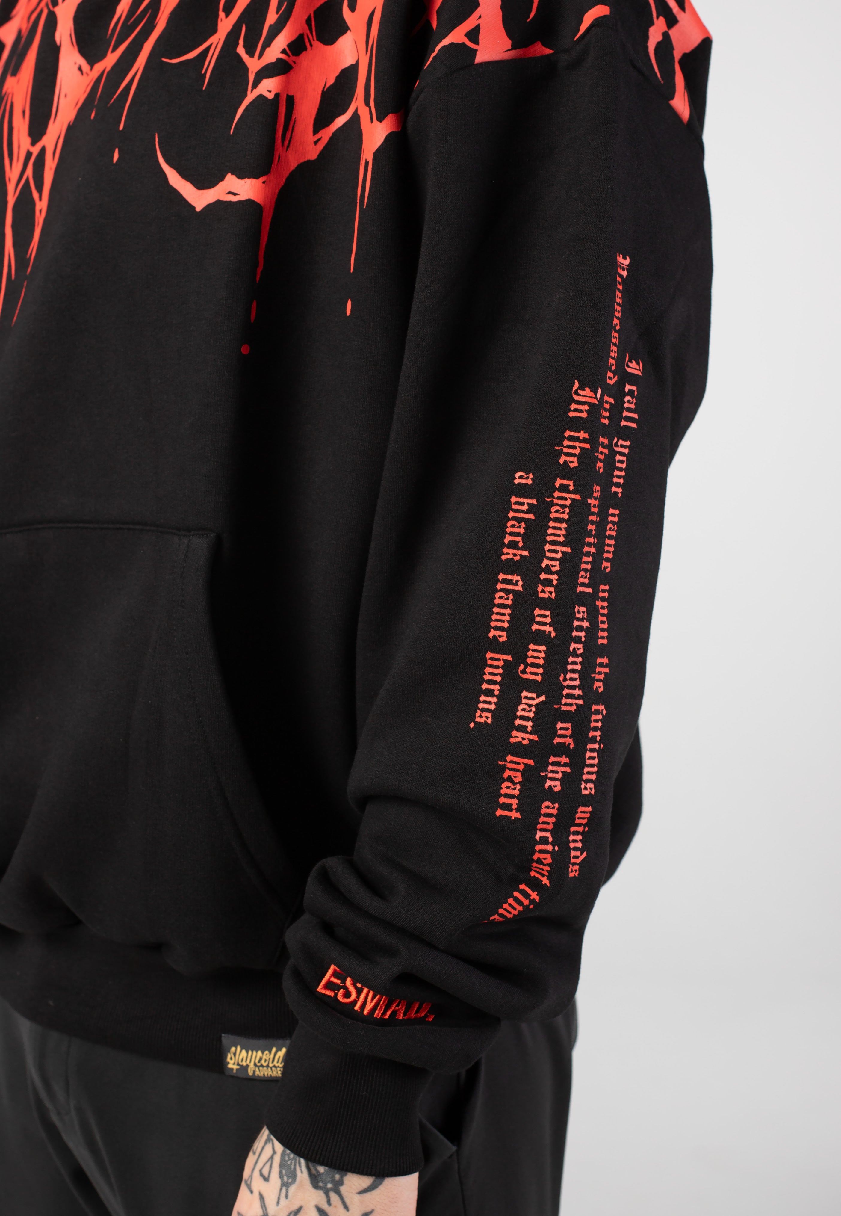 Stay Cold Apparel - Reign Of Blood Heavy Oversized Black - Hoodie