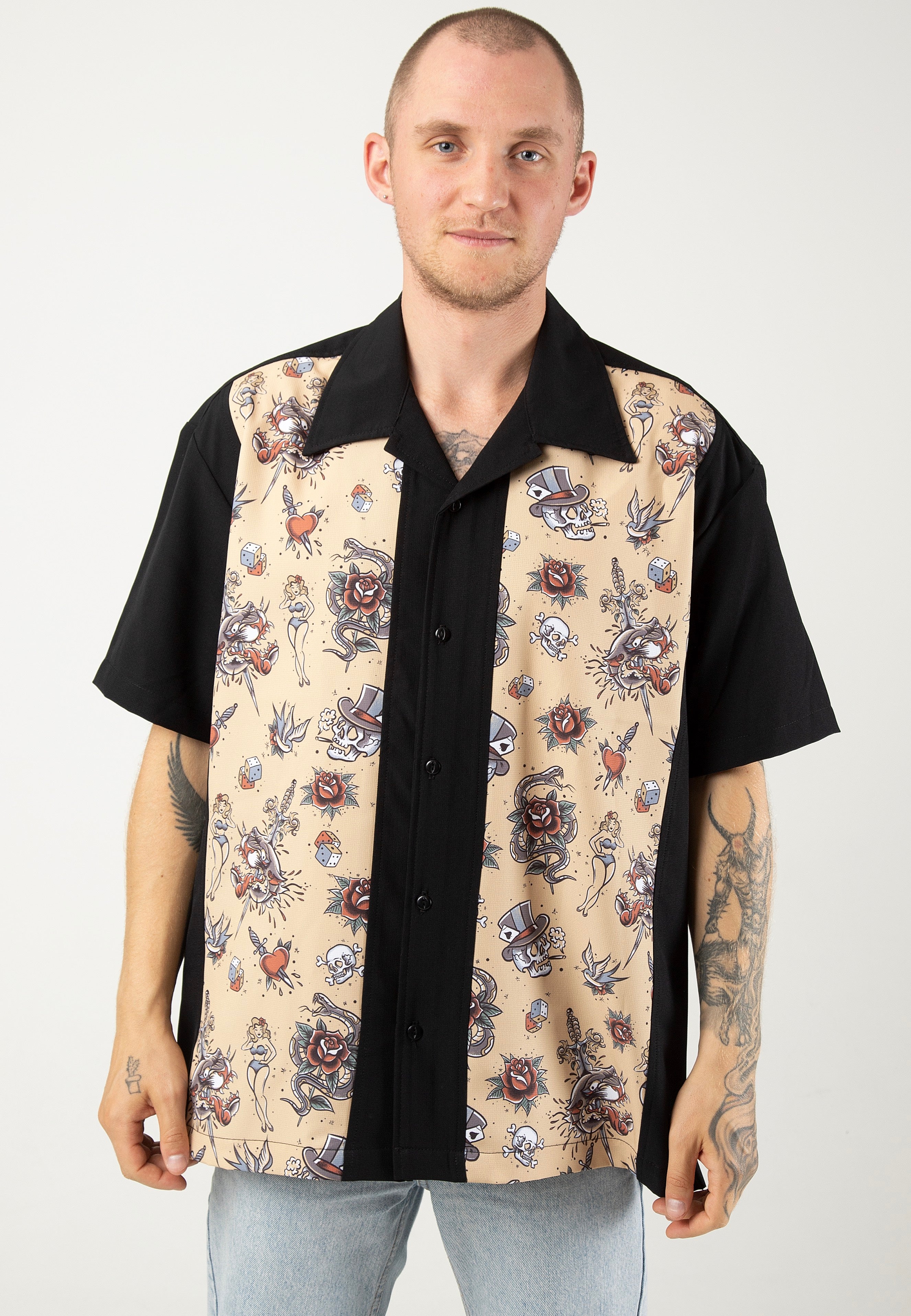 Steady Clothing - Tattoo Mid Panel Black - Shirt | Men-Image