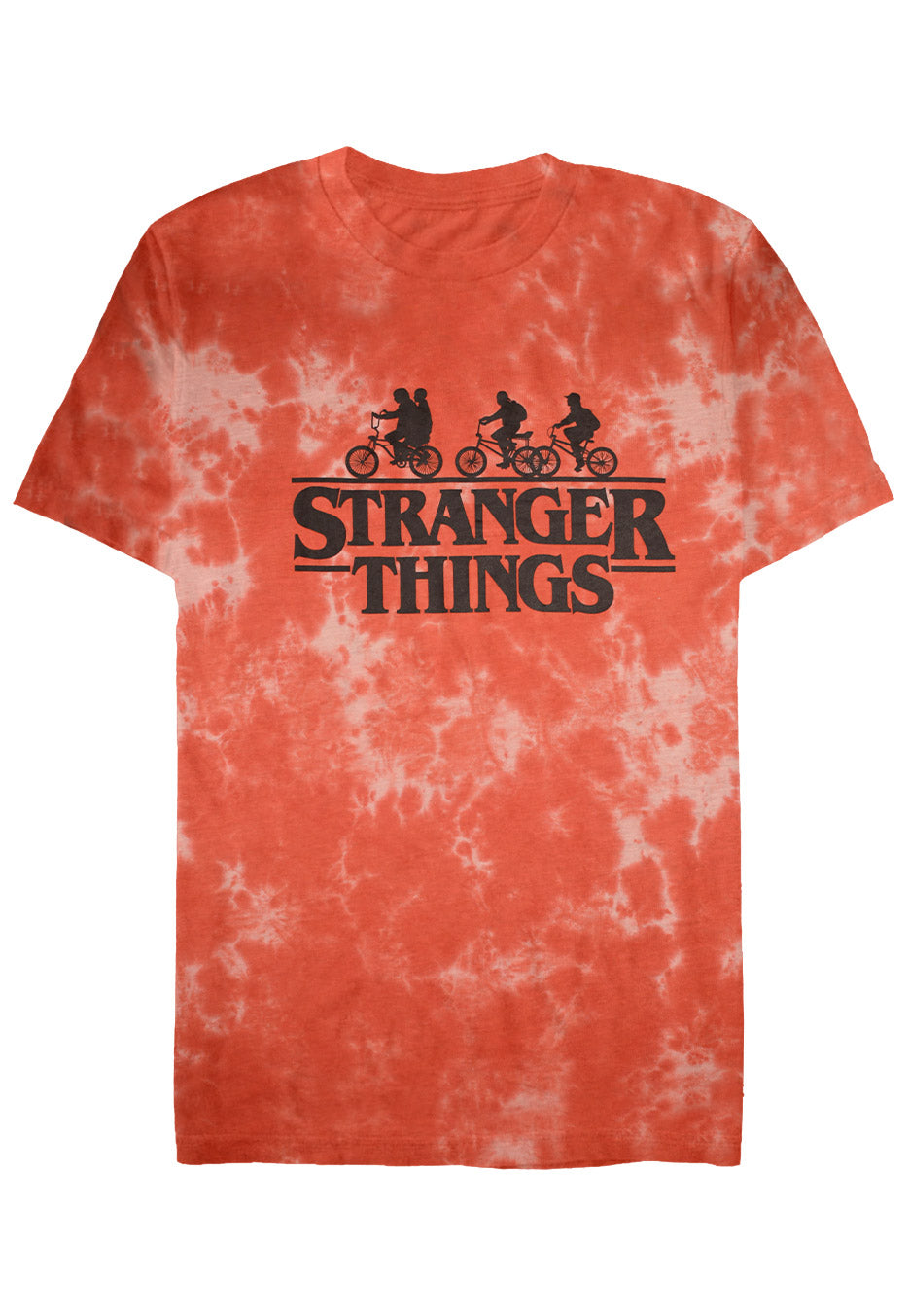 Stranger Things - Bike Silhouette Red Acid Wash - T-Shirt