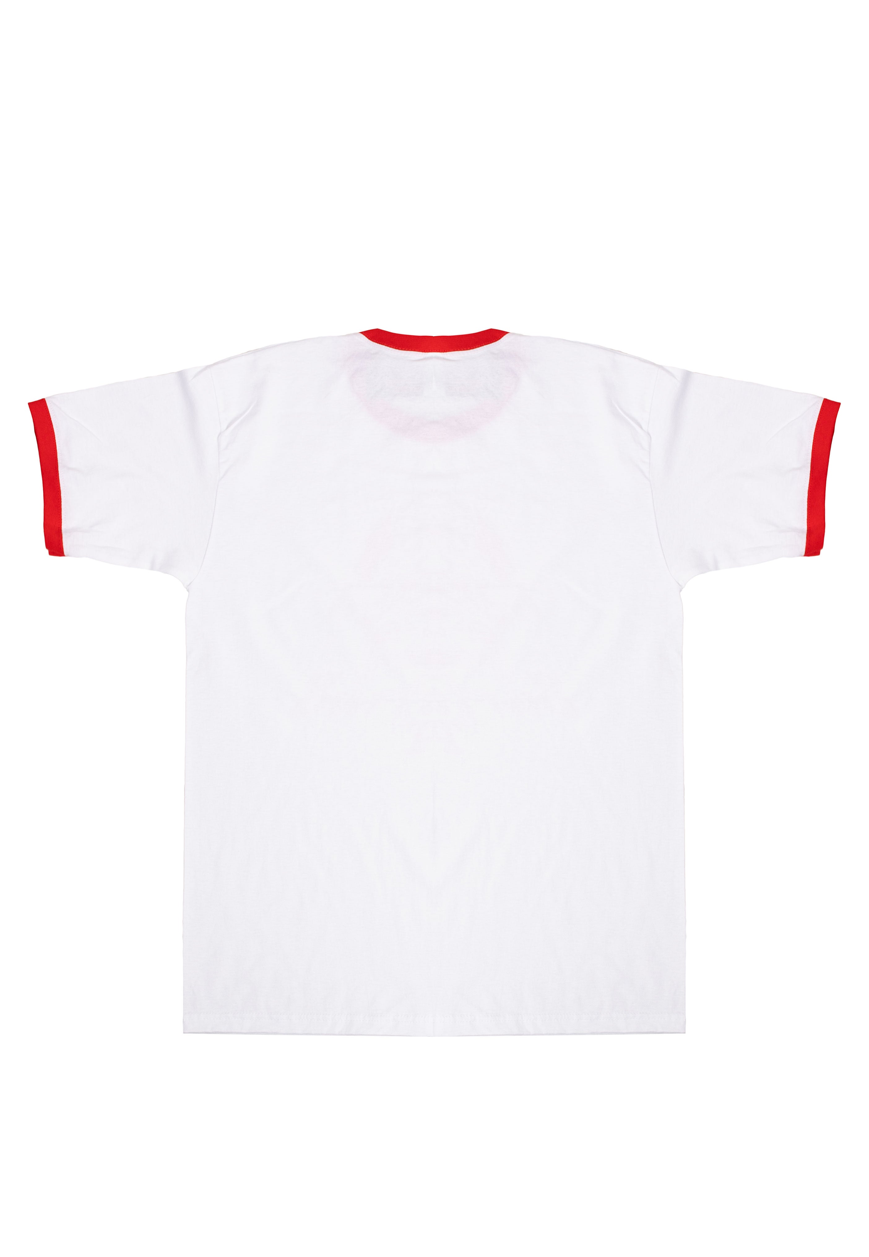 Stranger Things - Surfer Boy Pizza Ringer White/ Red - T