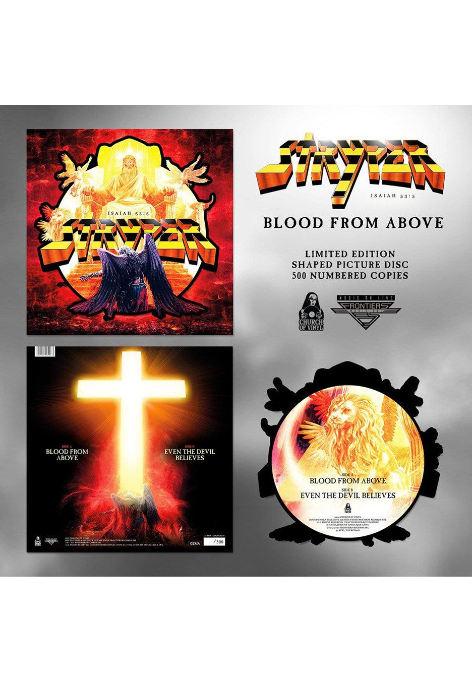 Stryper - Blood From Above Shape - Colored Mini Vinyl