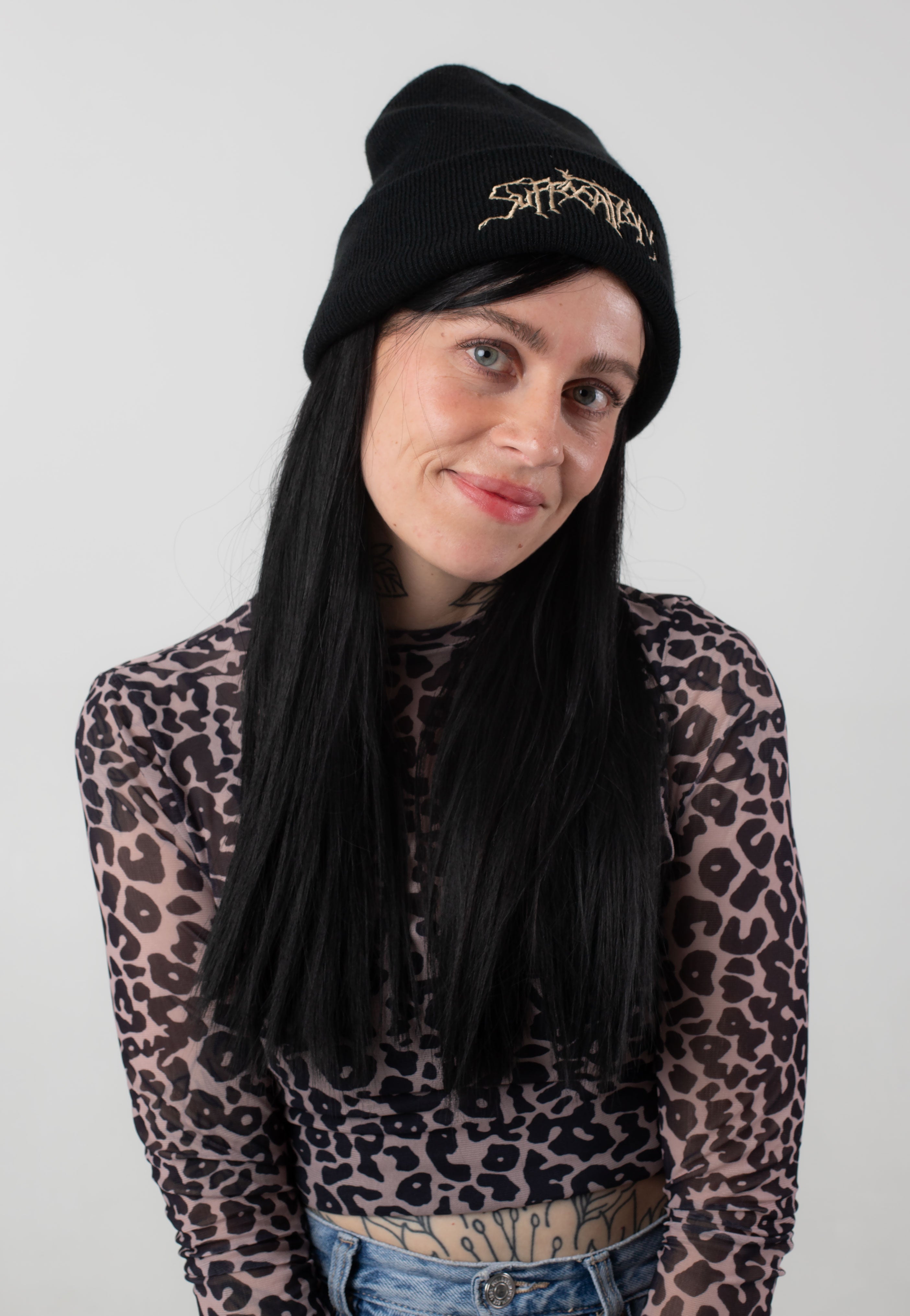 Suffocation - Gold Logo - Long Beanie | Neutral-Image