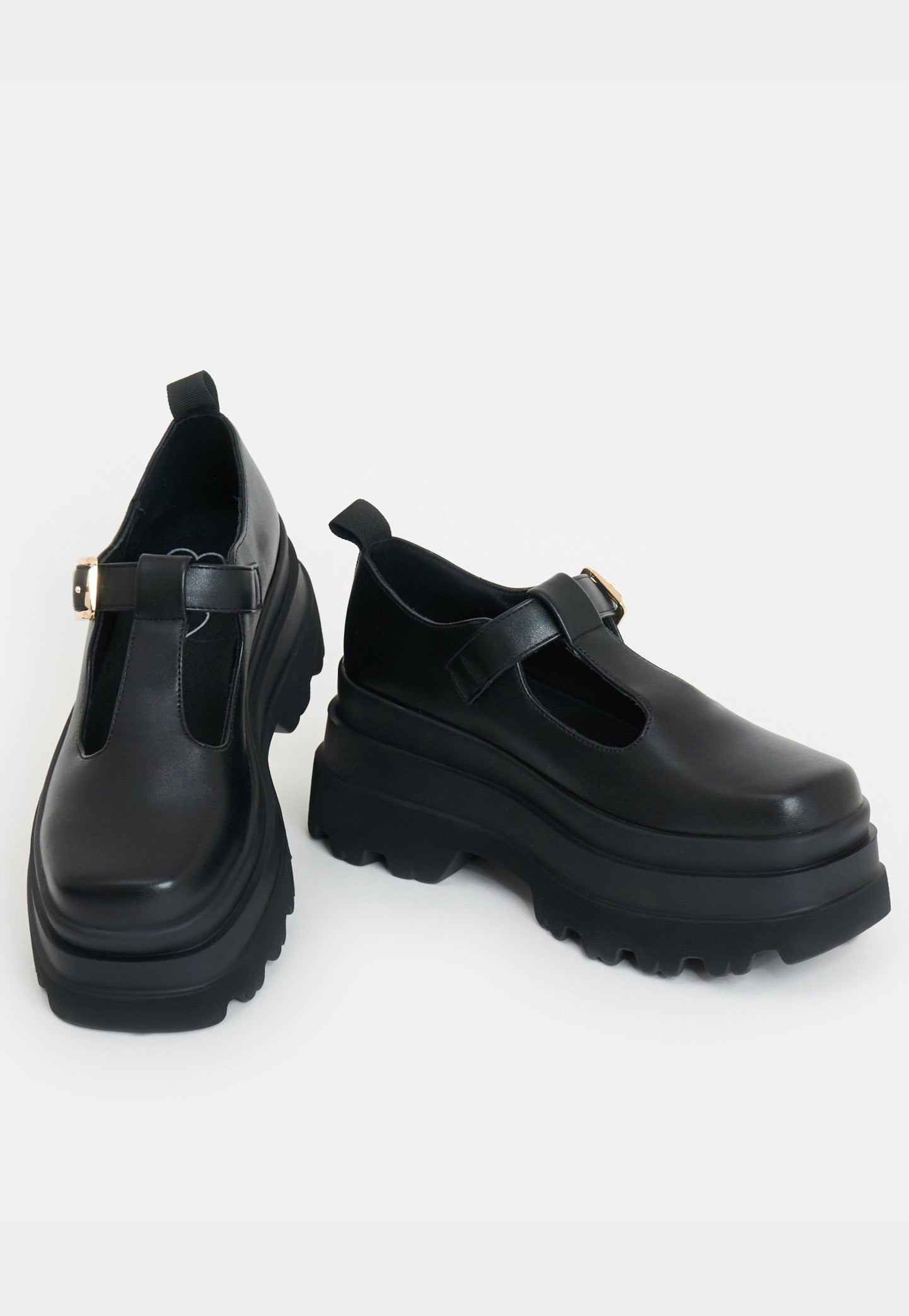 Koi Footwear - Silent Amity Trident Platform Mary Janes Black - Girl Shoes